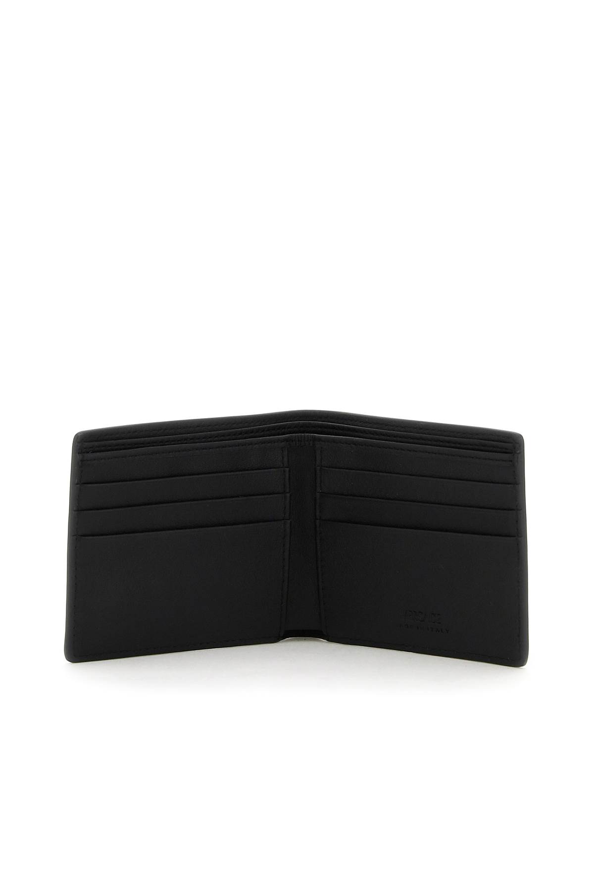 Shop Versace Medusa Biggie Bi-fold Wallet In Black  Gold (black)