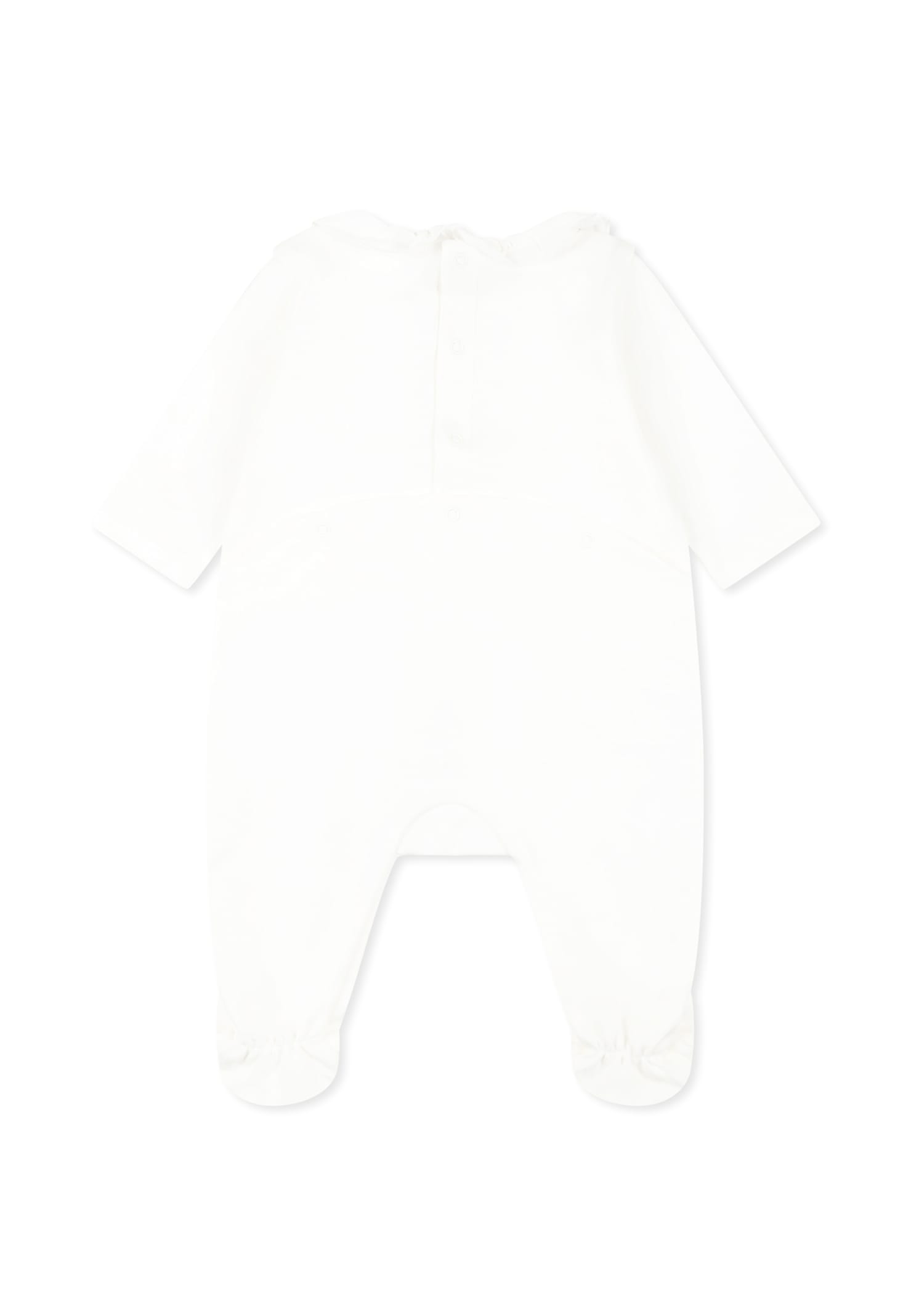 Shop Chloé White Set For Baby Girl With Logo