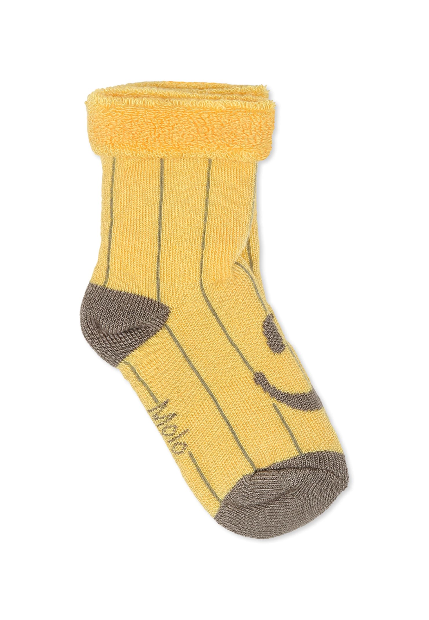 Molo Multicolor Terry Socks Set For Babykids With Smiley And Fruits In Multicolor