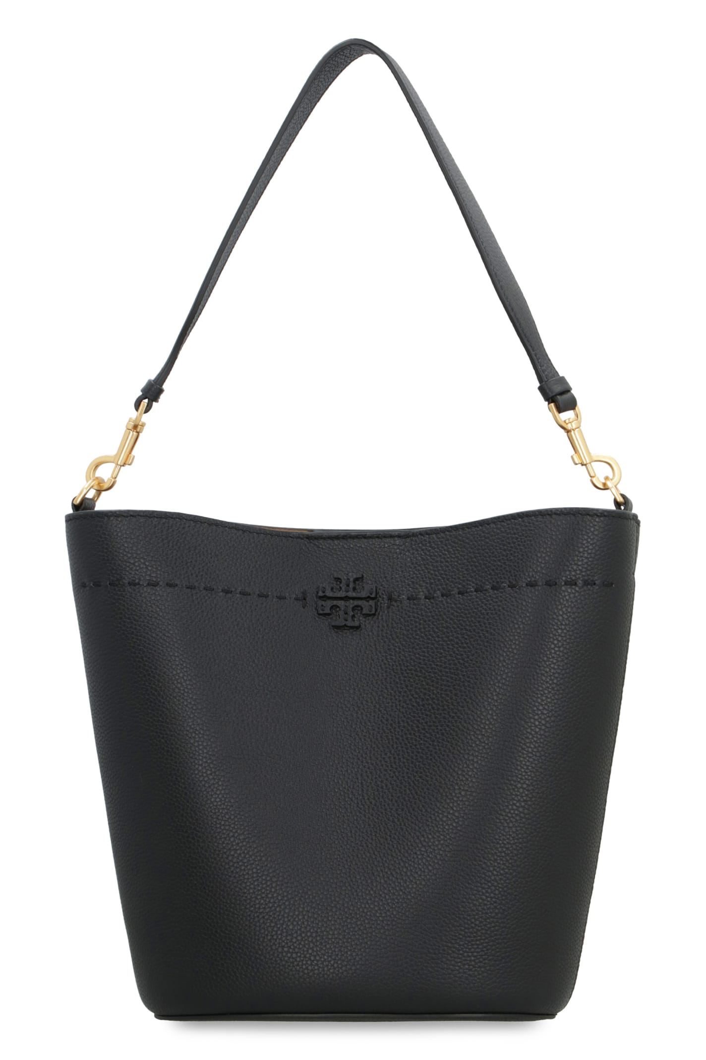 TORY BURCH MCGRAW LEATHER BUCKET BAG 