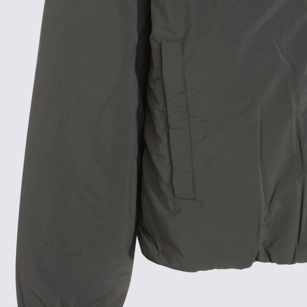 K-way Green Nylon Jack Plain Casual Jacket In Green