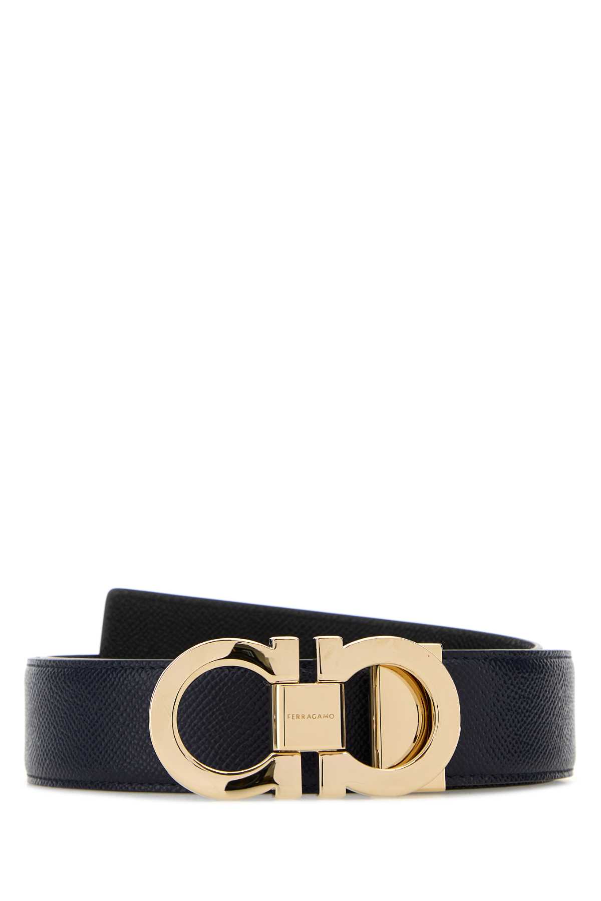 Ferragamo Reversible Leather Gancini Belt Gold-tone Buckle In Multi