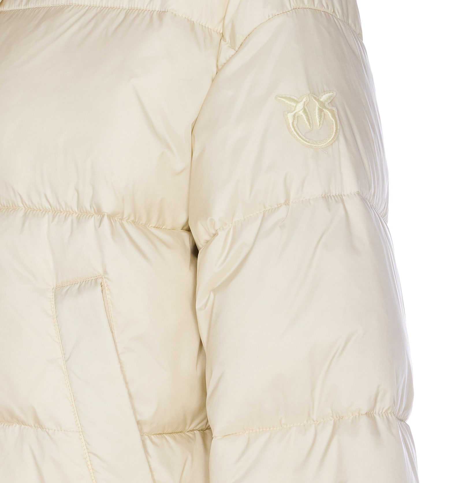 Pinko Impasto Down Jacket In Neutral