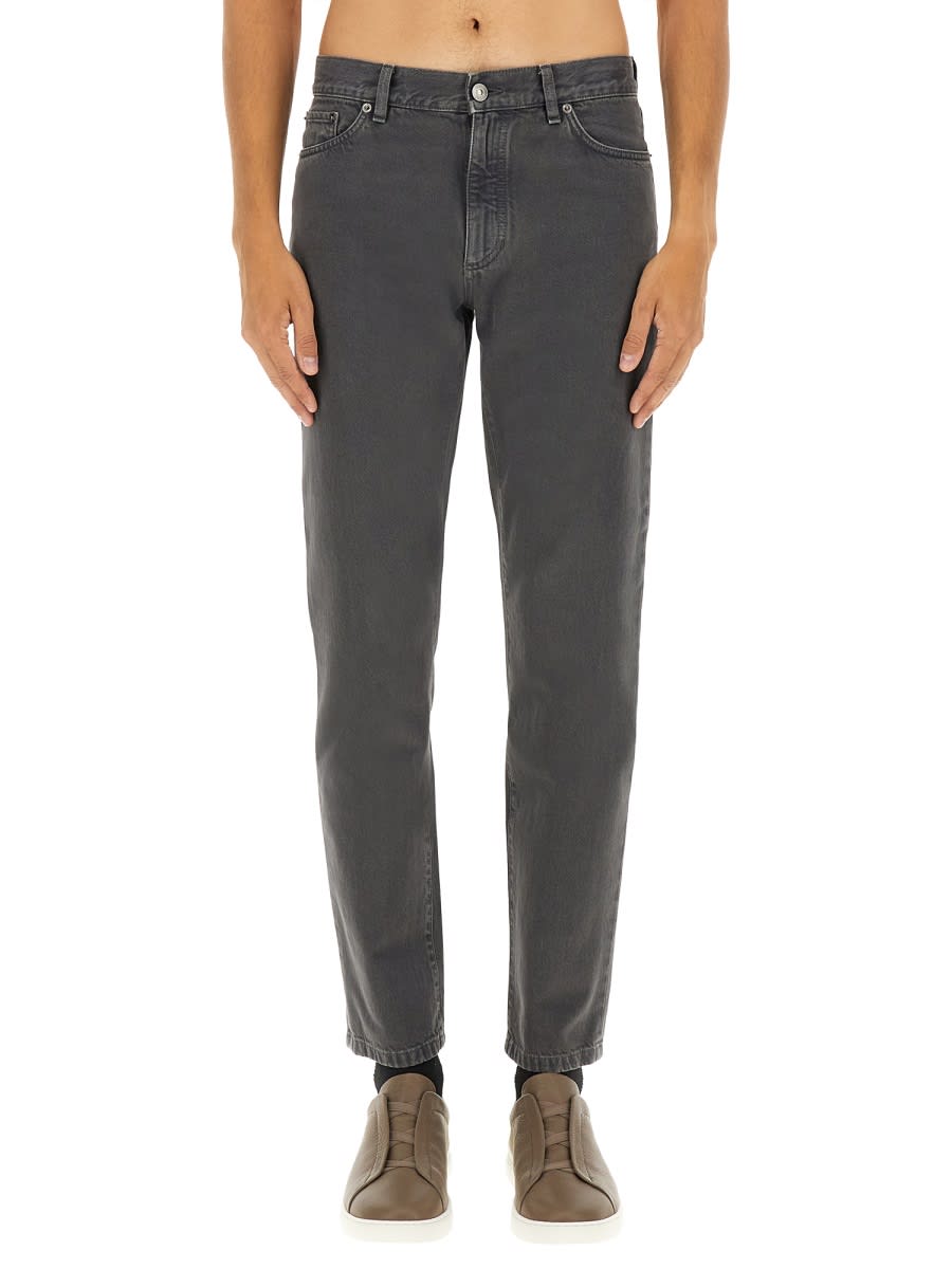 Zegna Denim Pants In Black