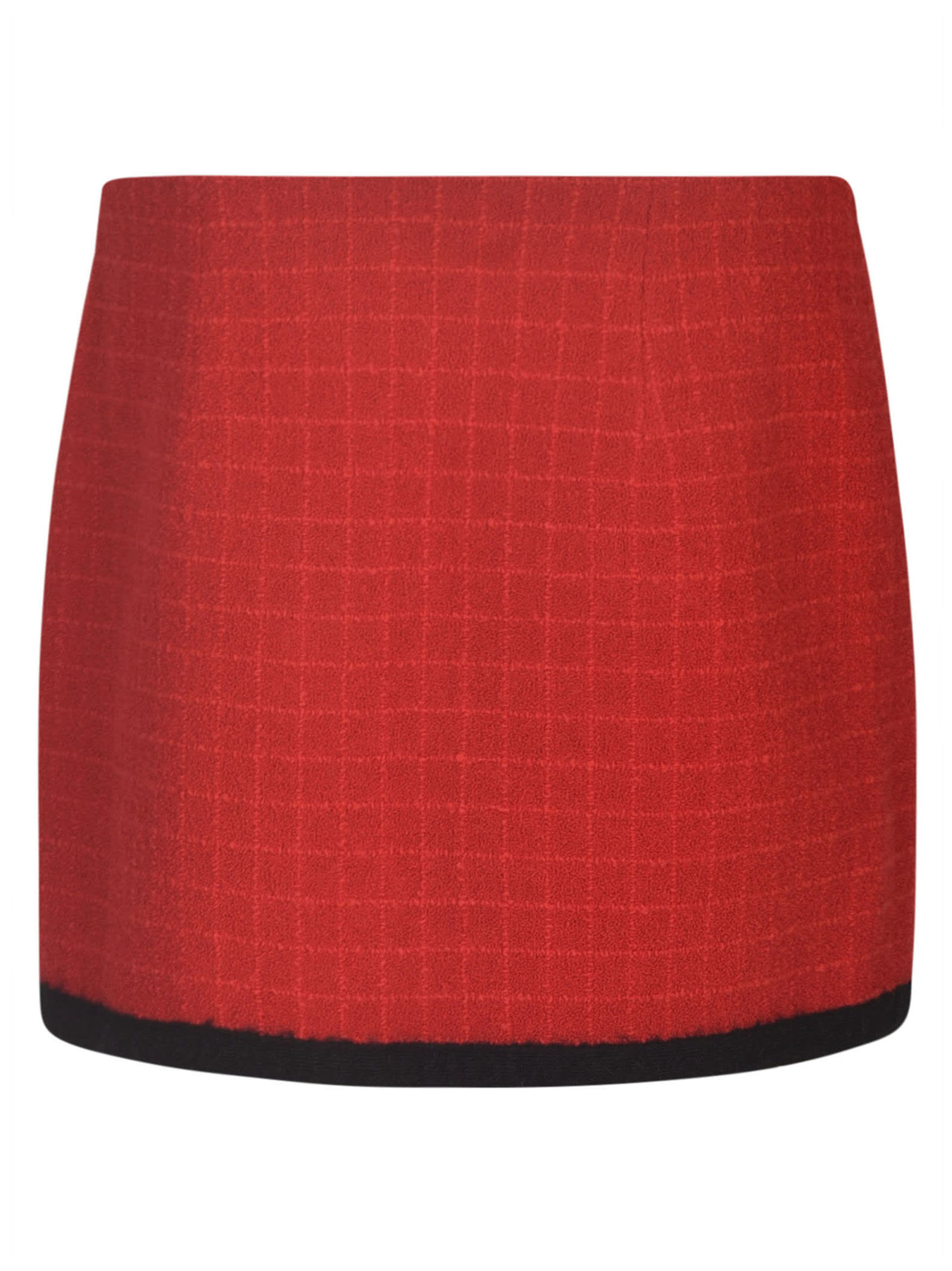 Shop Alessandra Rich Front Pocket Skirt In Red