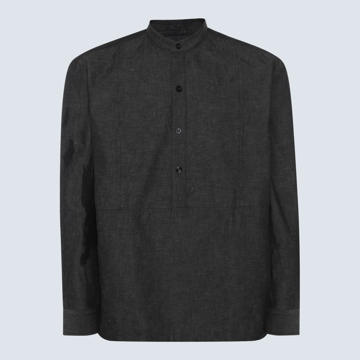 Pt01 Black Linen Shirt