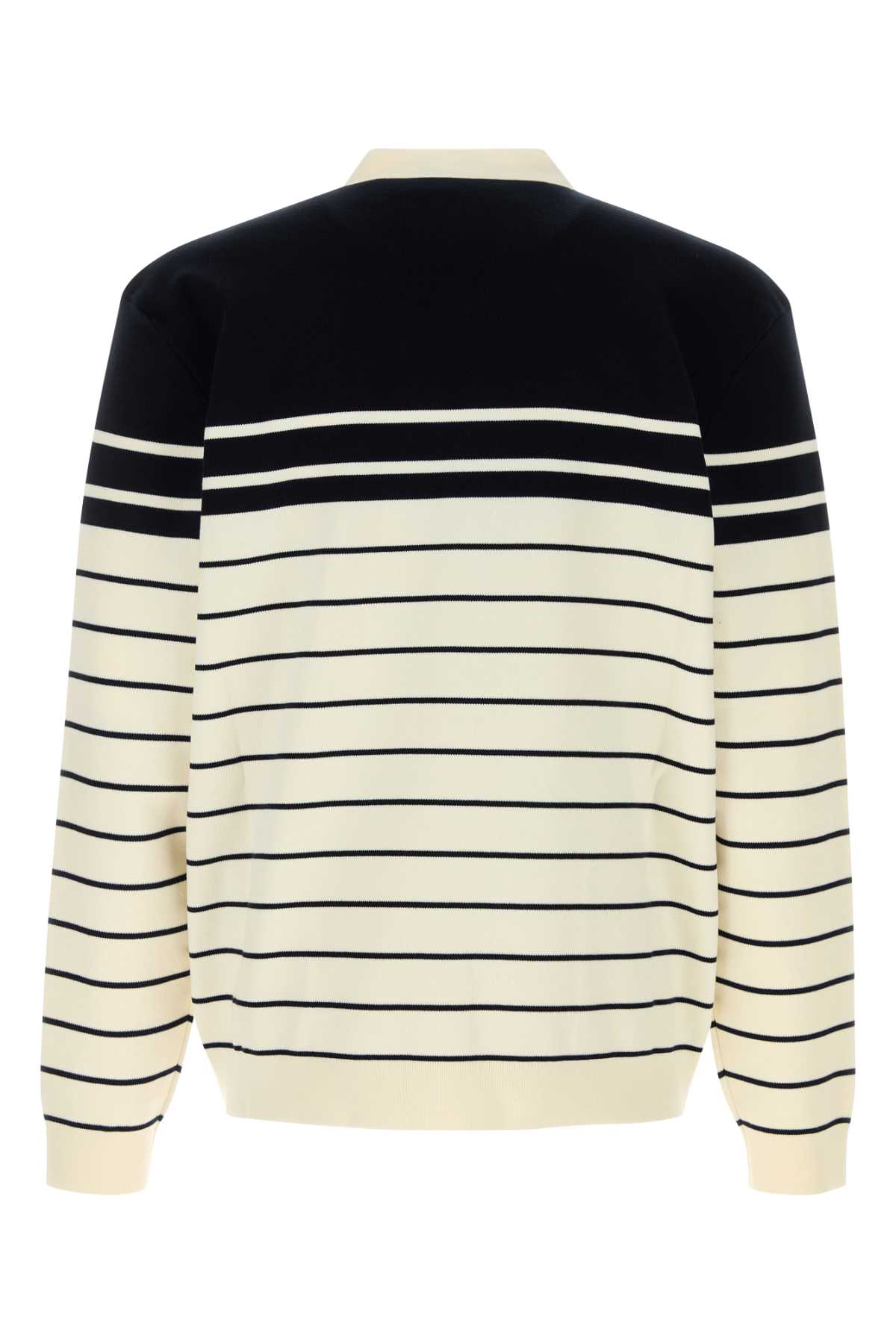 Gucci Embroidered Stripes Cotton Cardigan