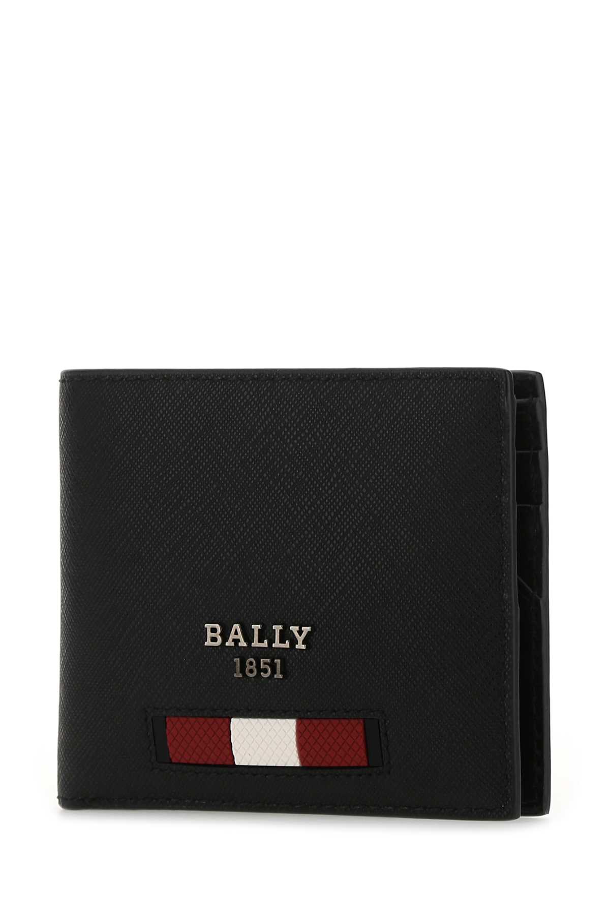 Shop Bally Black Leather Bevye Wallet In F106
