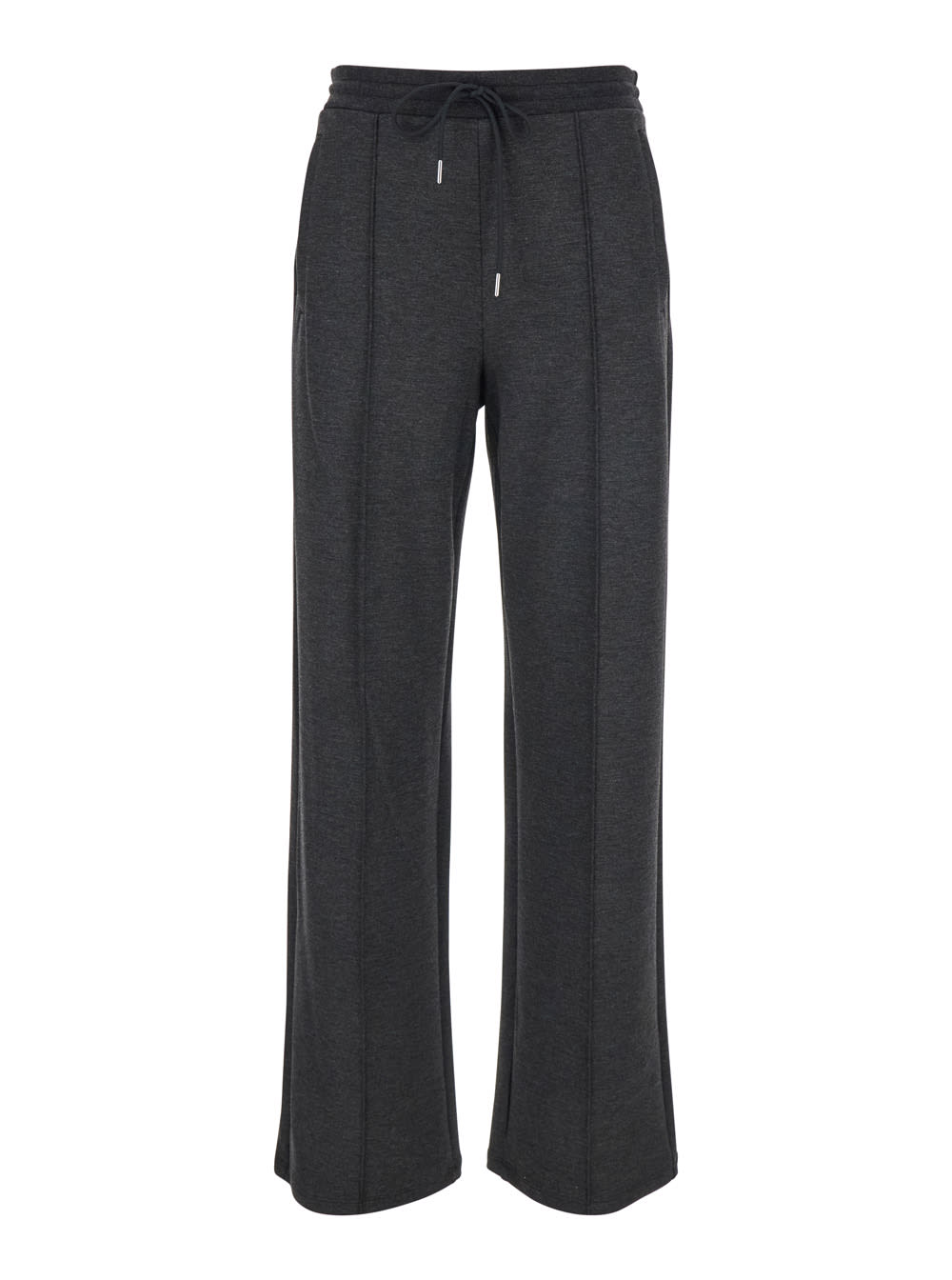 Shop Theory Grey Drawstring Pants In Stretch Fabric Woman