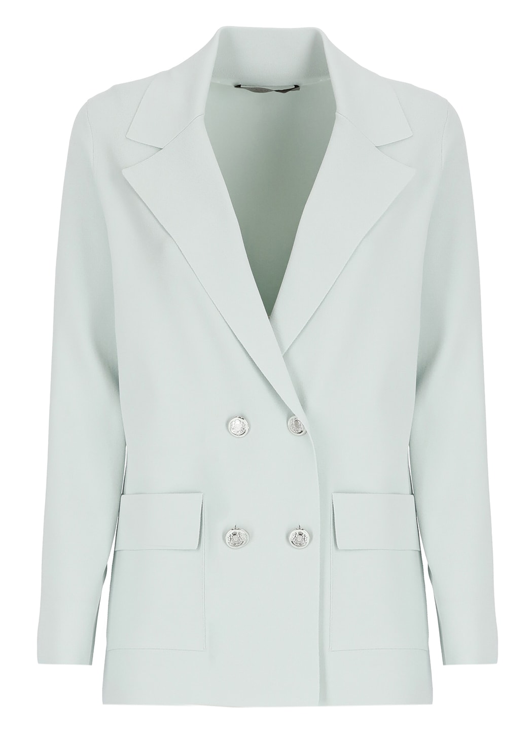 D.exterior Crepe Double-brested Blazer In Green