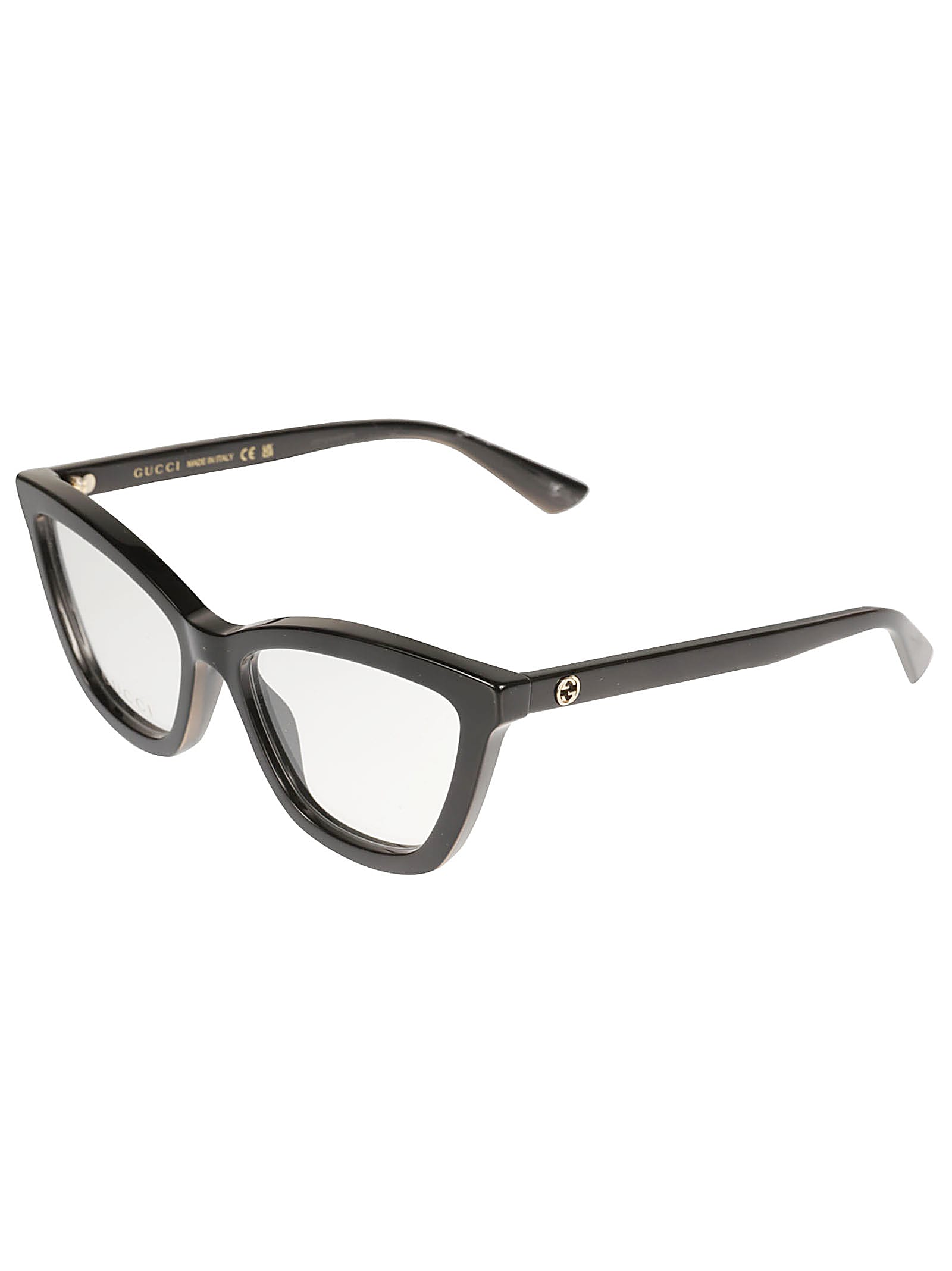 Gucci Wayfarer Lens Logo Frame In Black