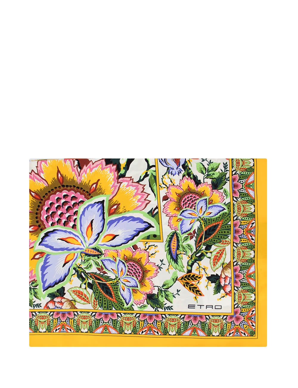Multicoloured Printed Silk Scarf