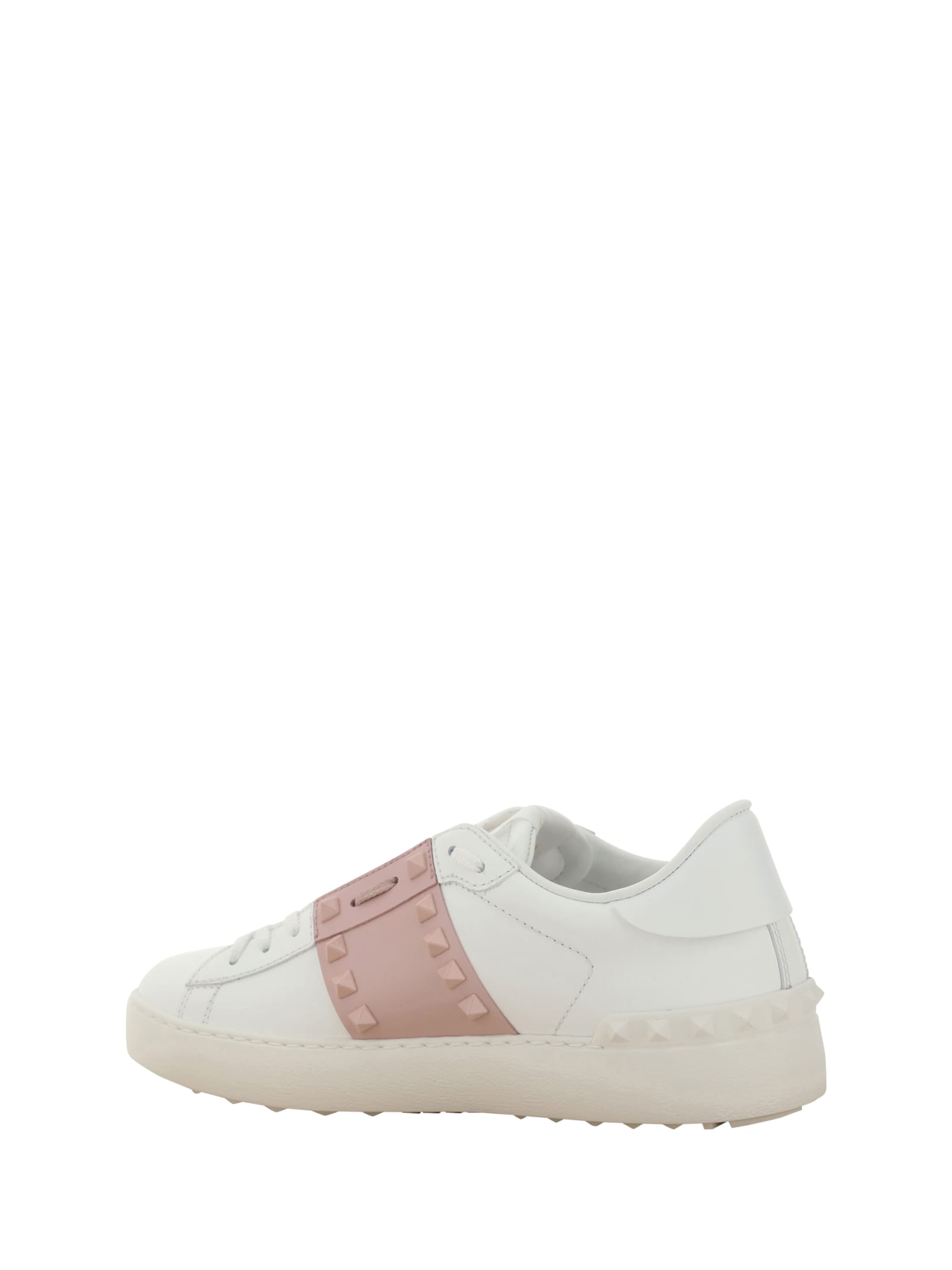 Shop Valentino Garavani Rockstud Untitled Sneakers In Bianco/water Rose/bianco