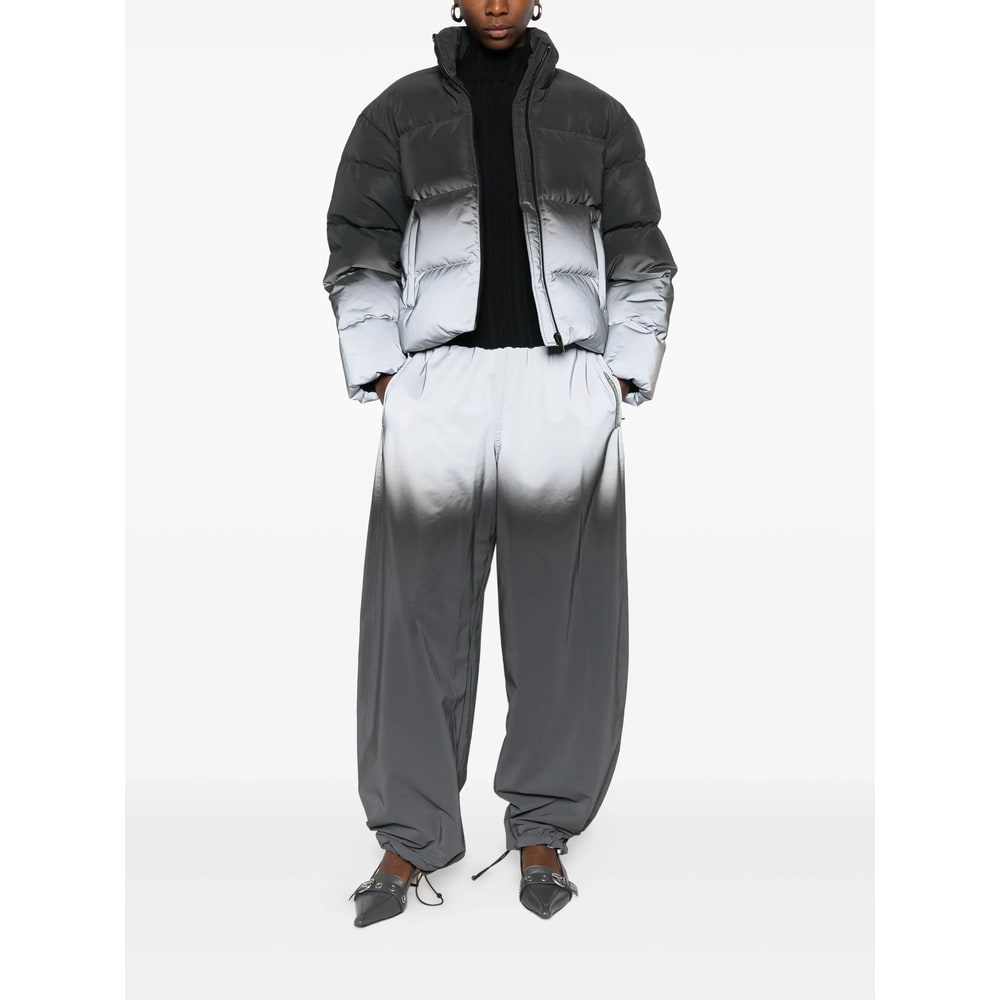 Alexander Wang Reflective Puffer Jacket In Gray