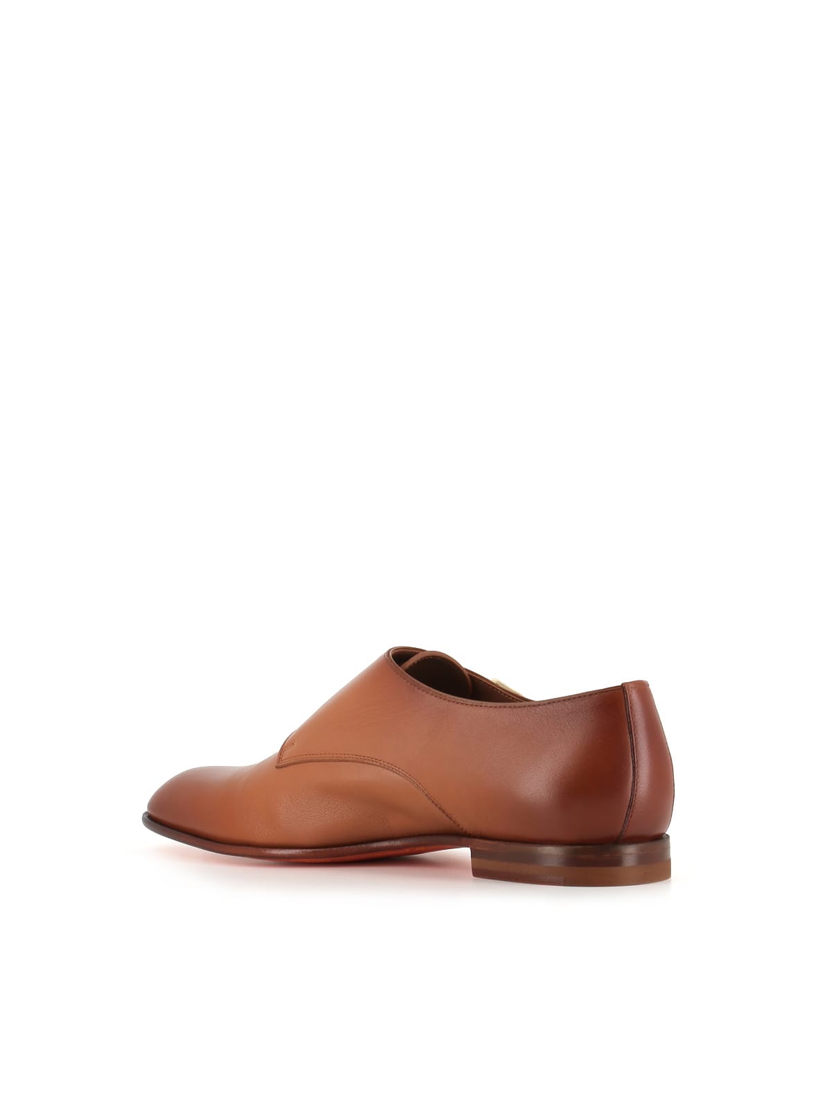 Shop Santoni Buckle Famedmonk In Marrone Chiaro