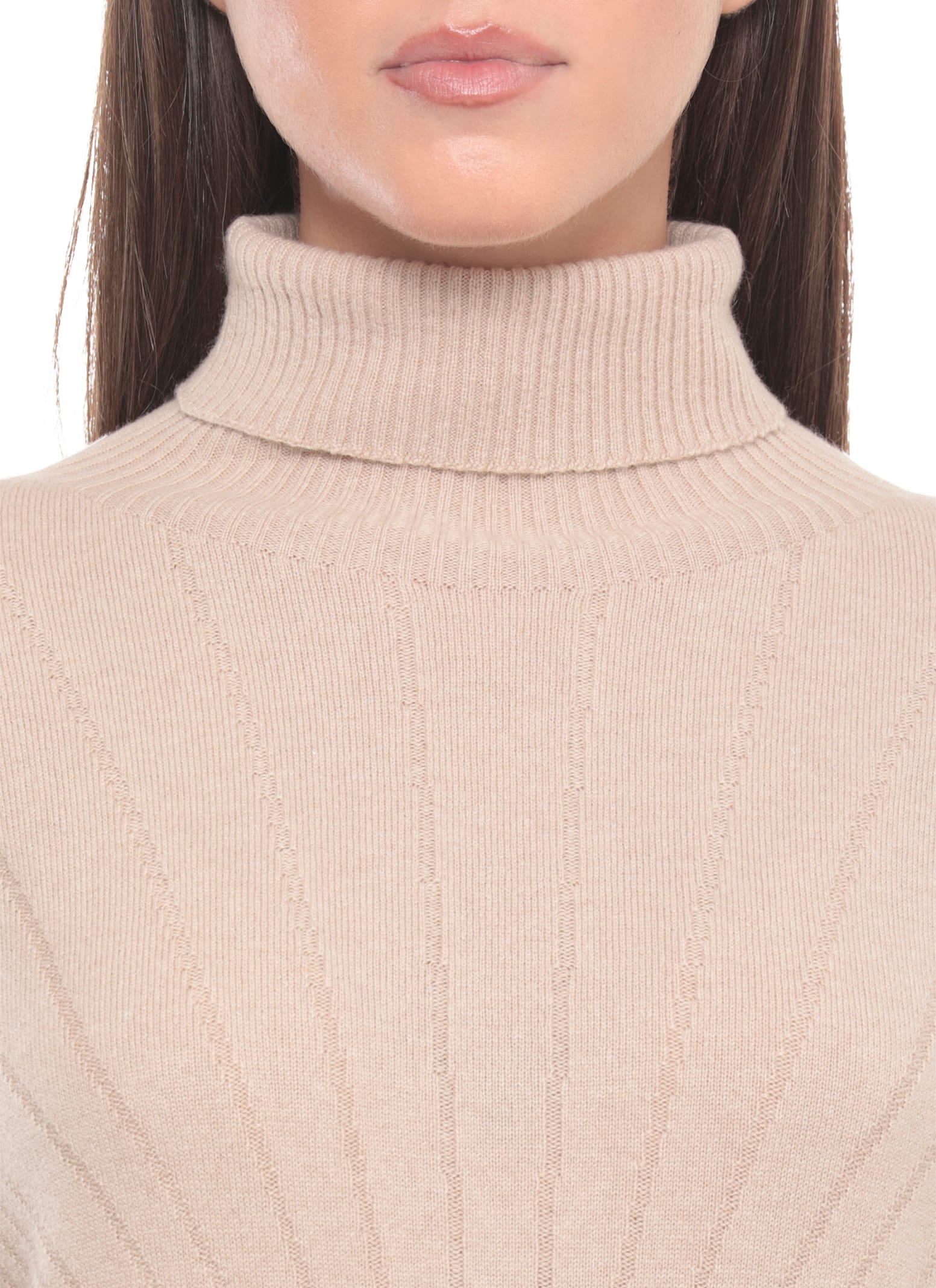 D Exterior Beige Cashmere Blend Sweater In Multi