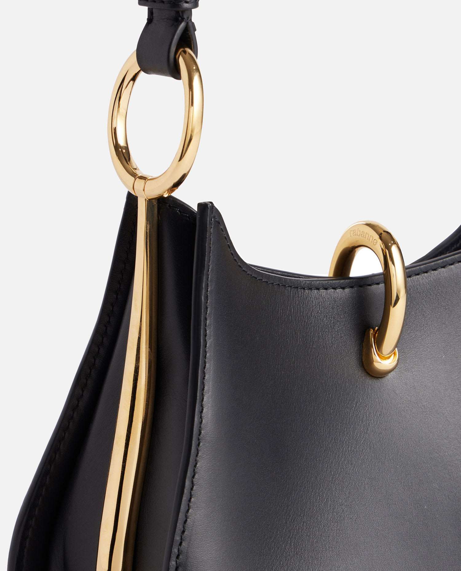 Rabanne Leather Crossbody Bag In Black
