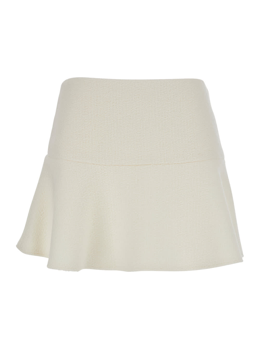 Gucci White Skirt With Hidden Side Closure In Wool Boucle Woman In White