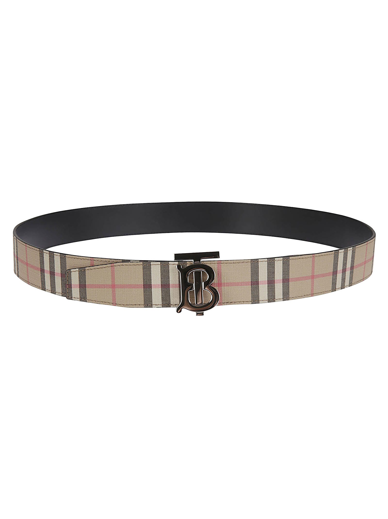 Burberry Vintage Check E-canvas Belt In Archive Beige