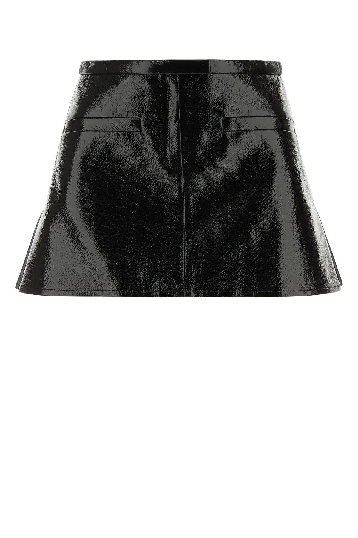 Courrèges Black Vinyl Miniskirt