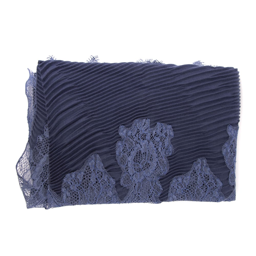 Valentino Blue Scarfe With Lace Insert