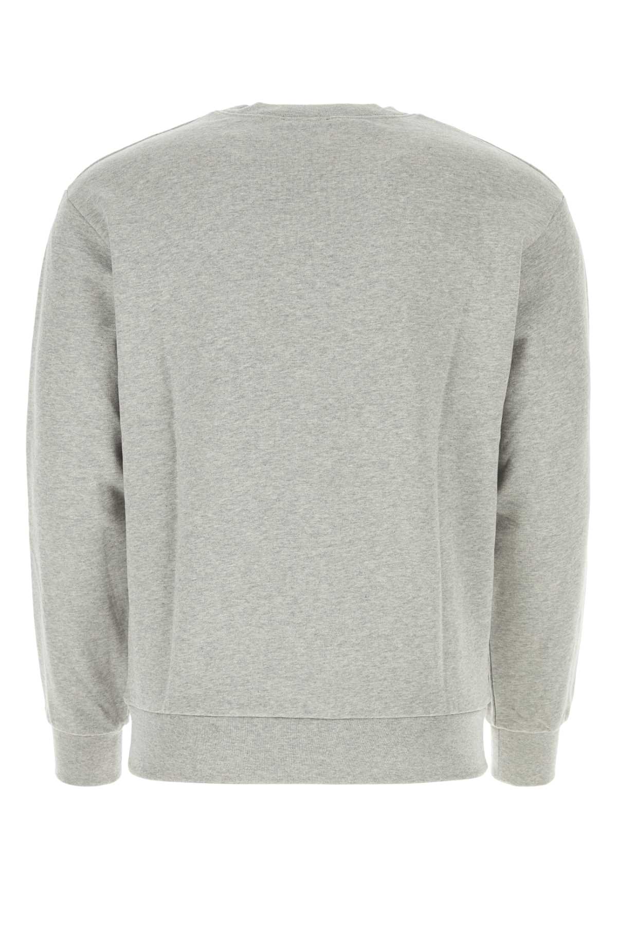 Shop Apc Grey Cotton Sweatshirt In Heatheredgrey