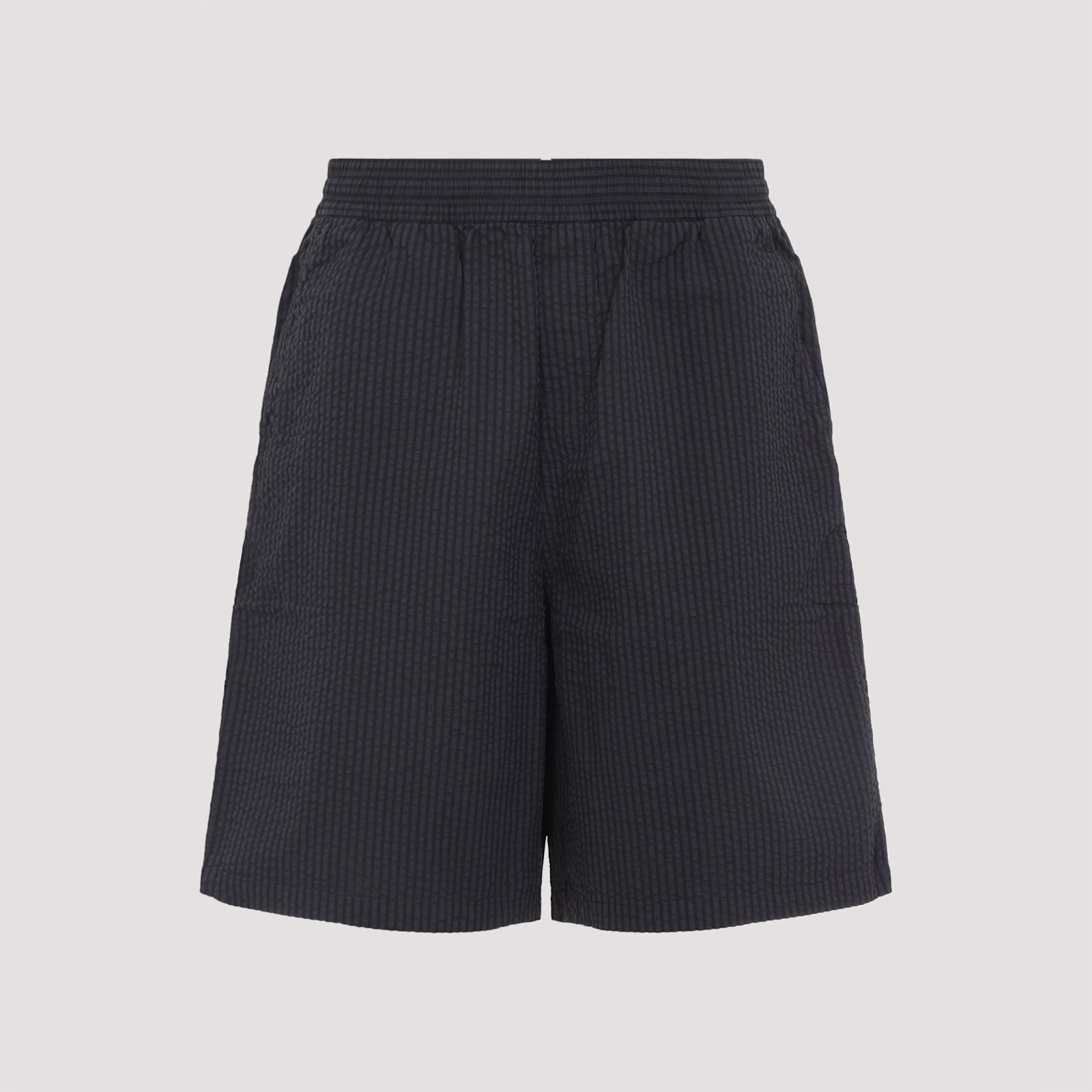 Carhartt Wip Embroidered Cotton Toland Short In Black