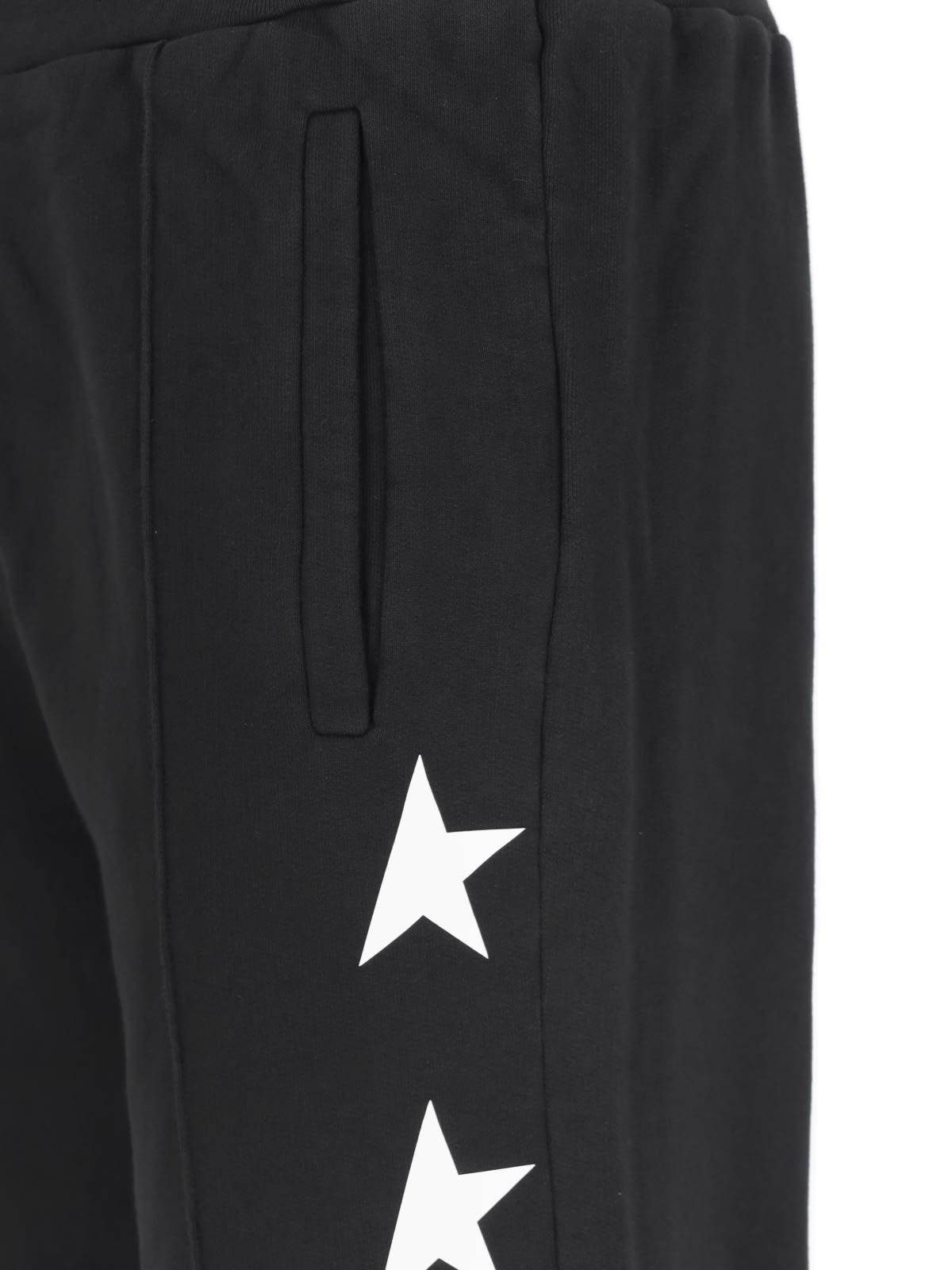 Shop Golden Goose Star Print Track Pants In Black