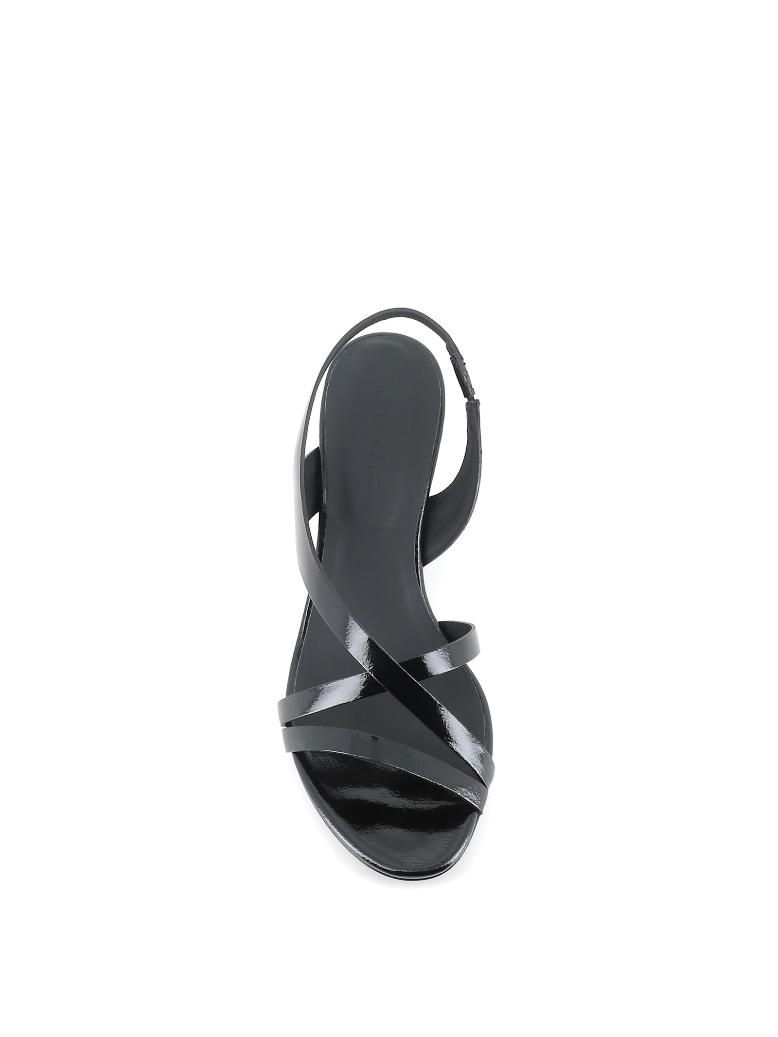 Del Carlo Strappy 60mm Heel Sandals In Black