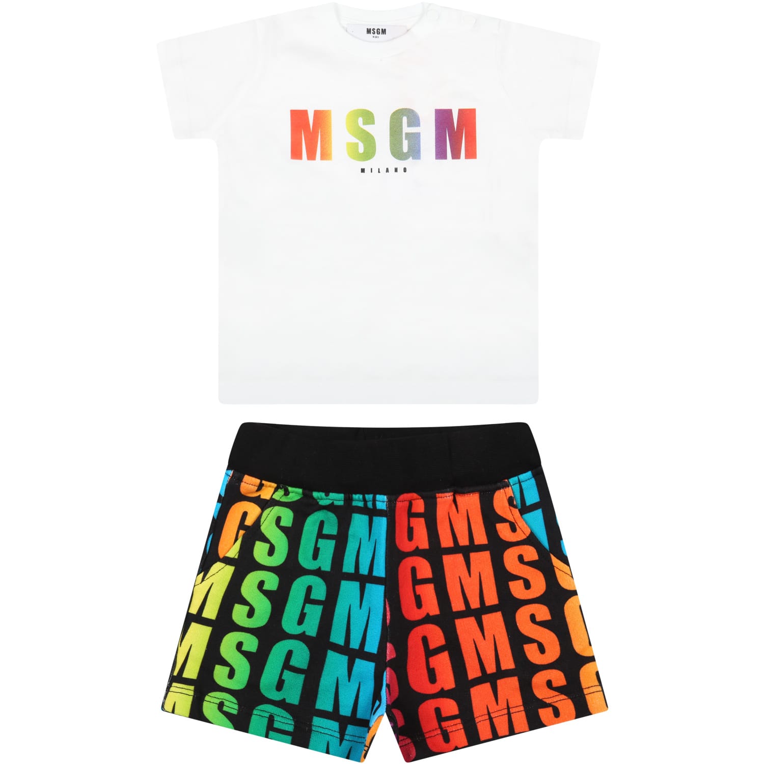 MSGM Multicolor Suit For Baby Boy With Logos