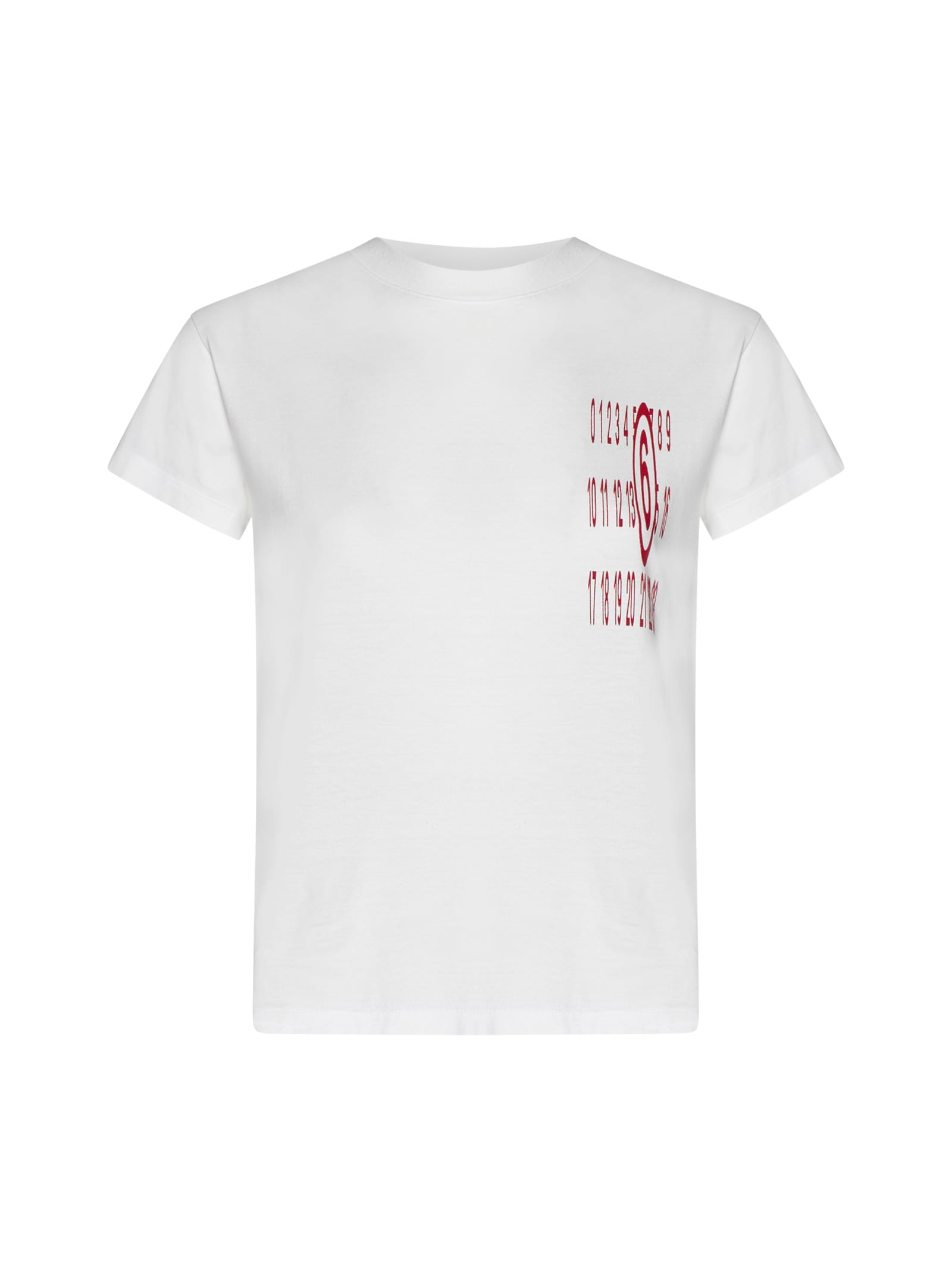 Shop Mm6 Maison Margiela T-shirt In Off White
