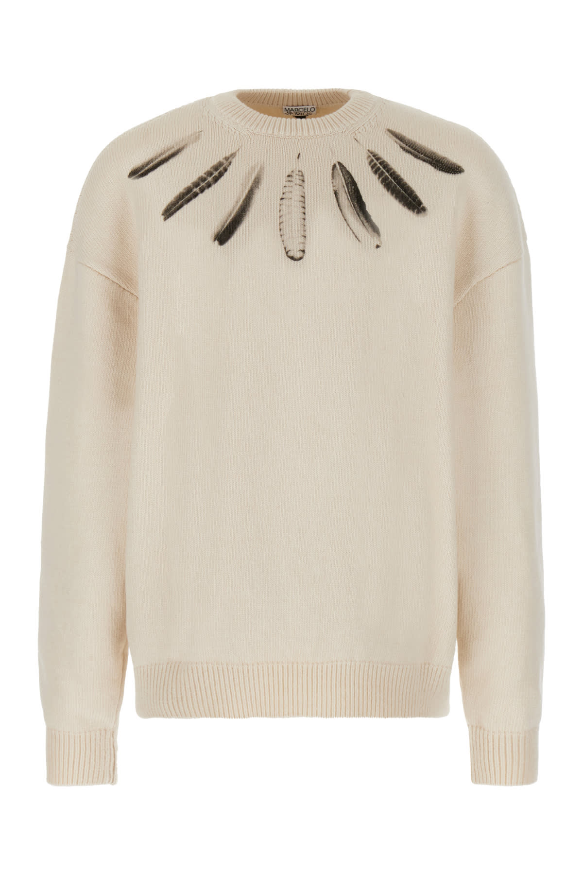 Shop Marcelo Burlon County Of Milan Sand Cotton Sweater In 6f10