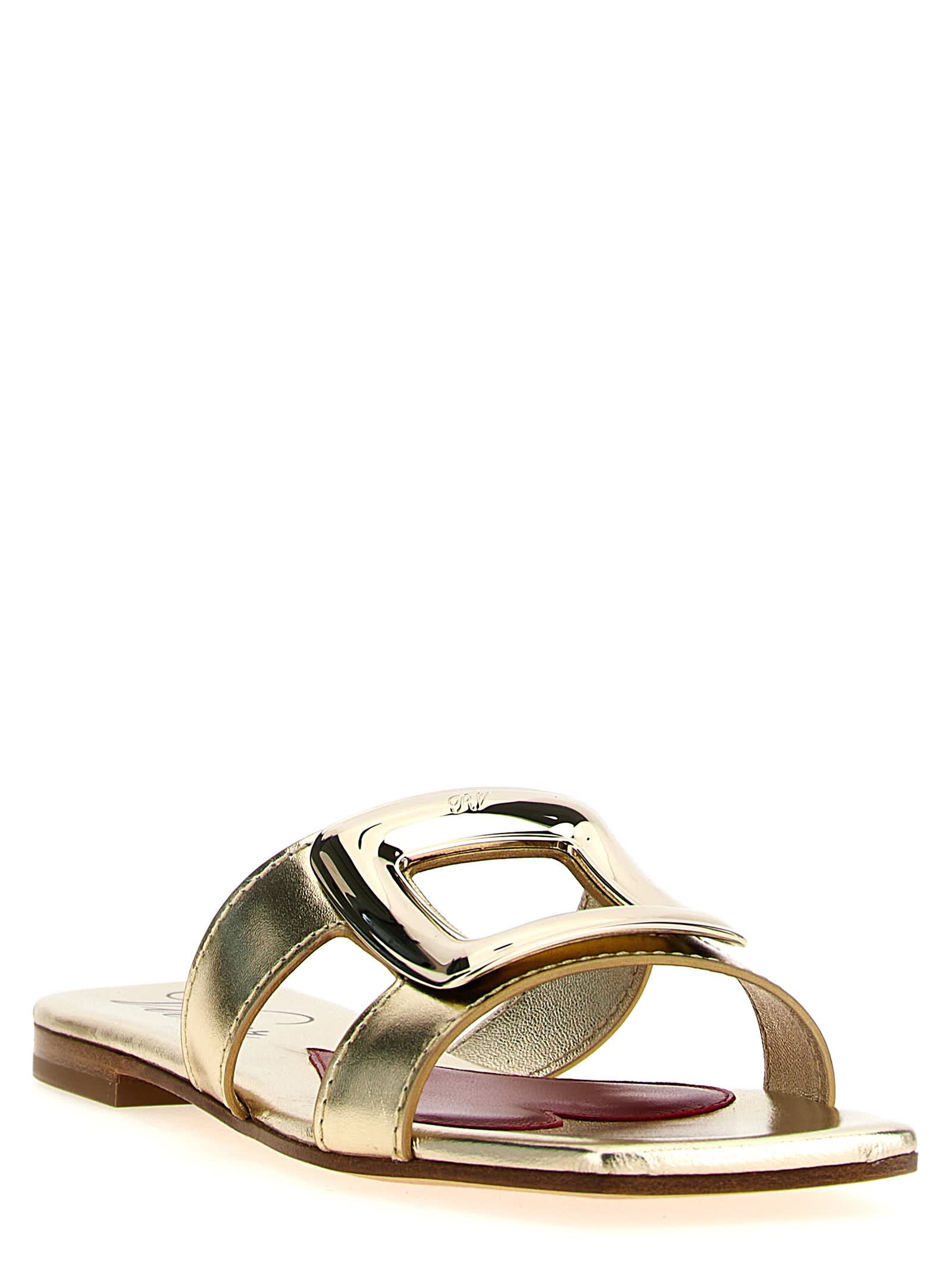 ROGER VIVIER NEW METAL BUCKLE MULE