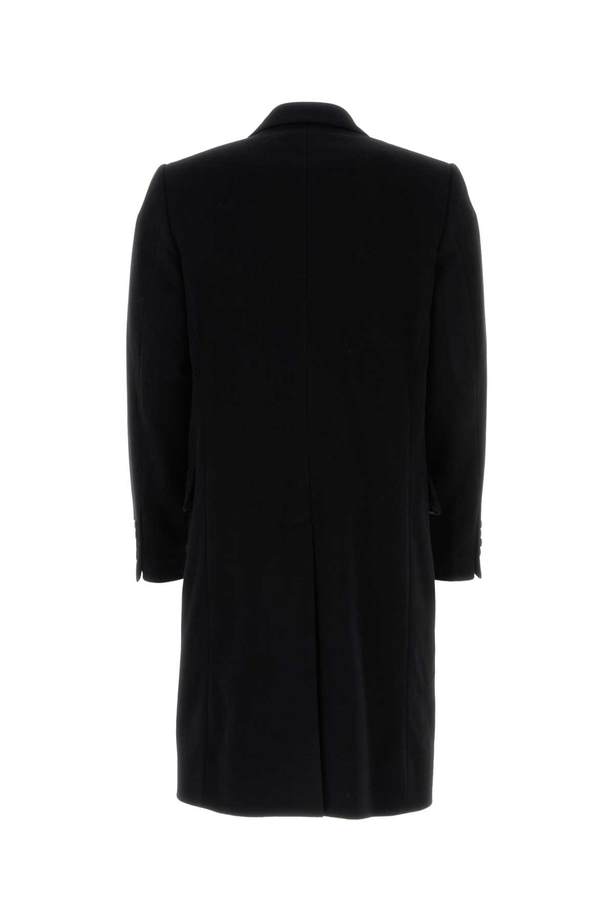 Shop Dolce & Gabbana Black Wool Blend Coat In Nero