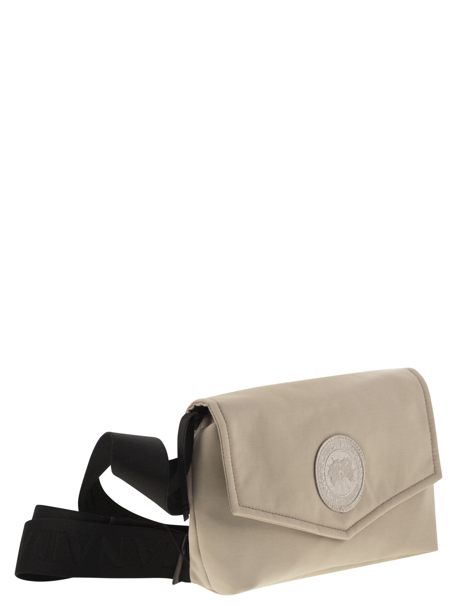 Shop Canada Goose Mini Pouch With Logo In Stone