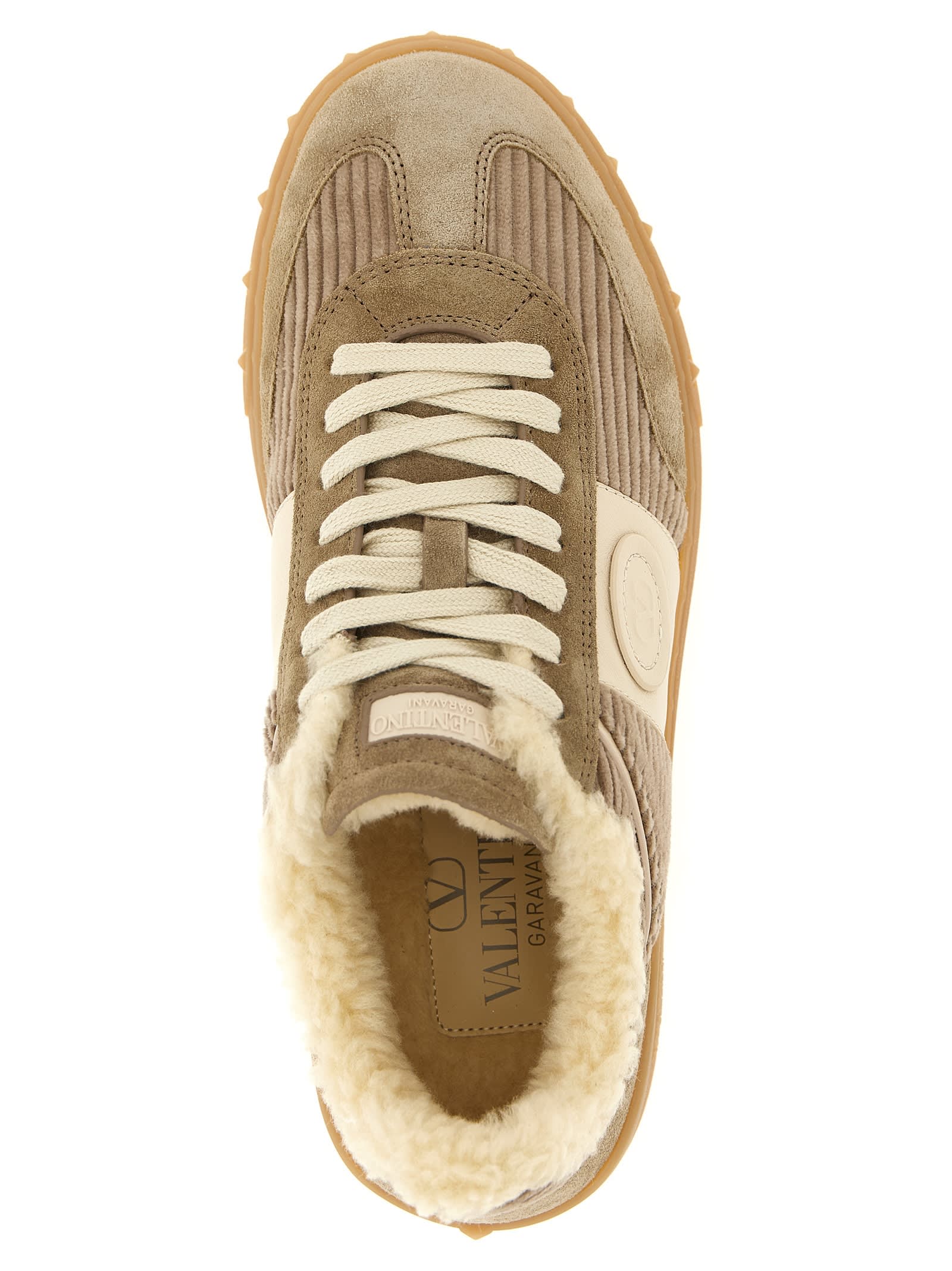 Valentino Suede High-top Sneakers Rubber Sole In Brown