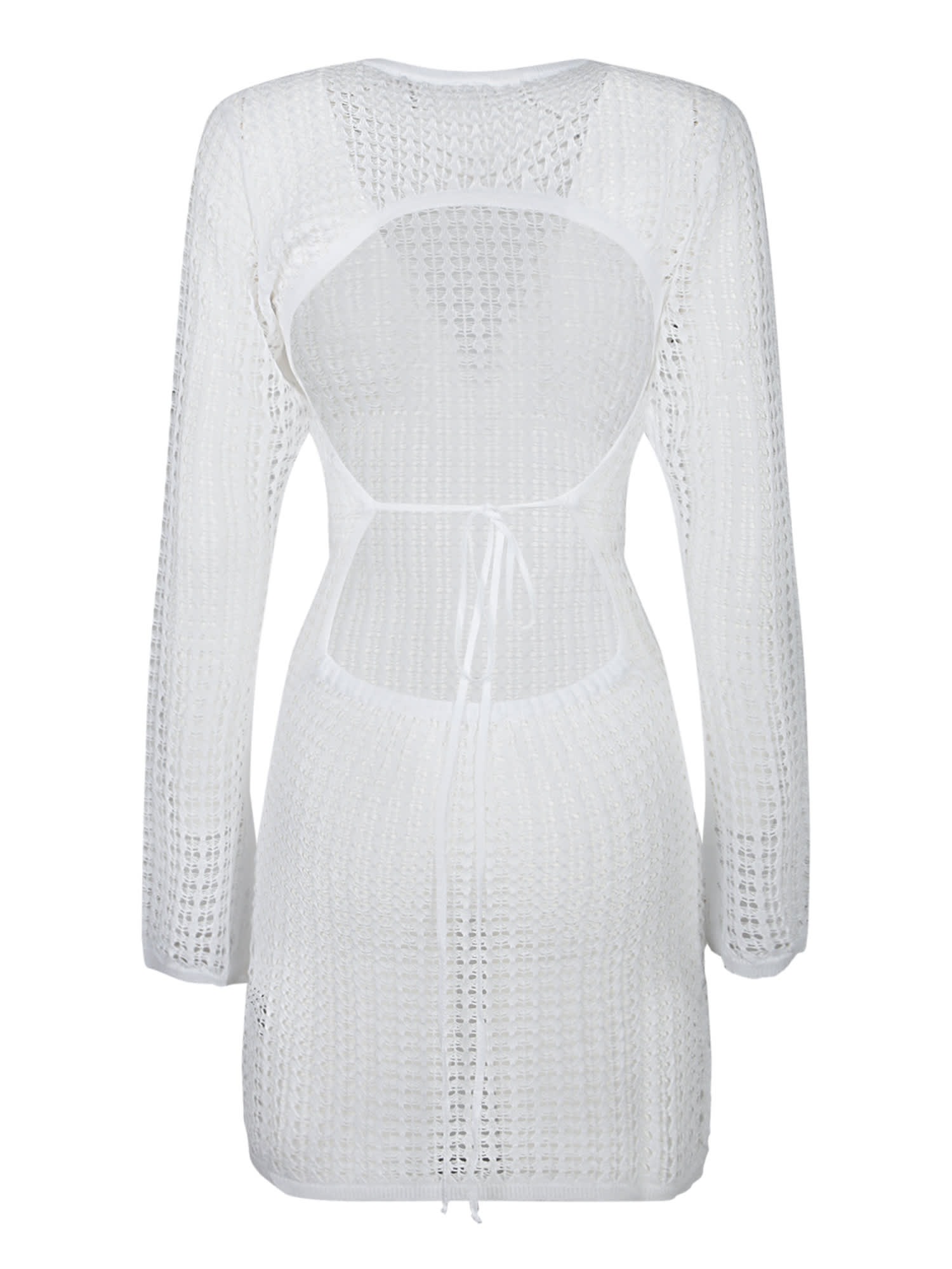Shop Federica Tosi White Mesh Mini Dress