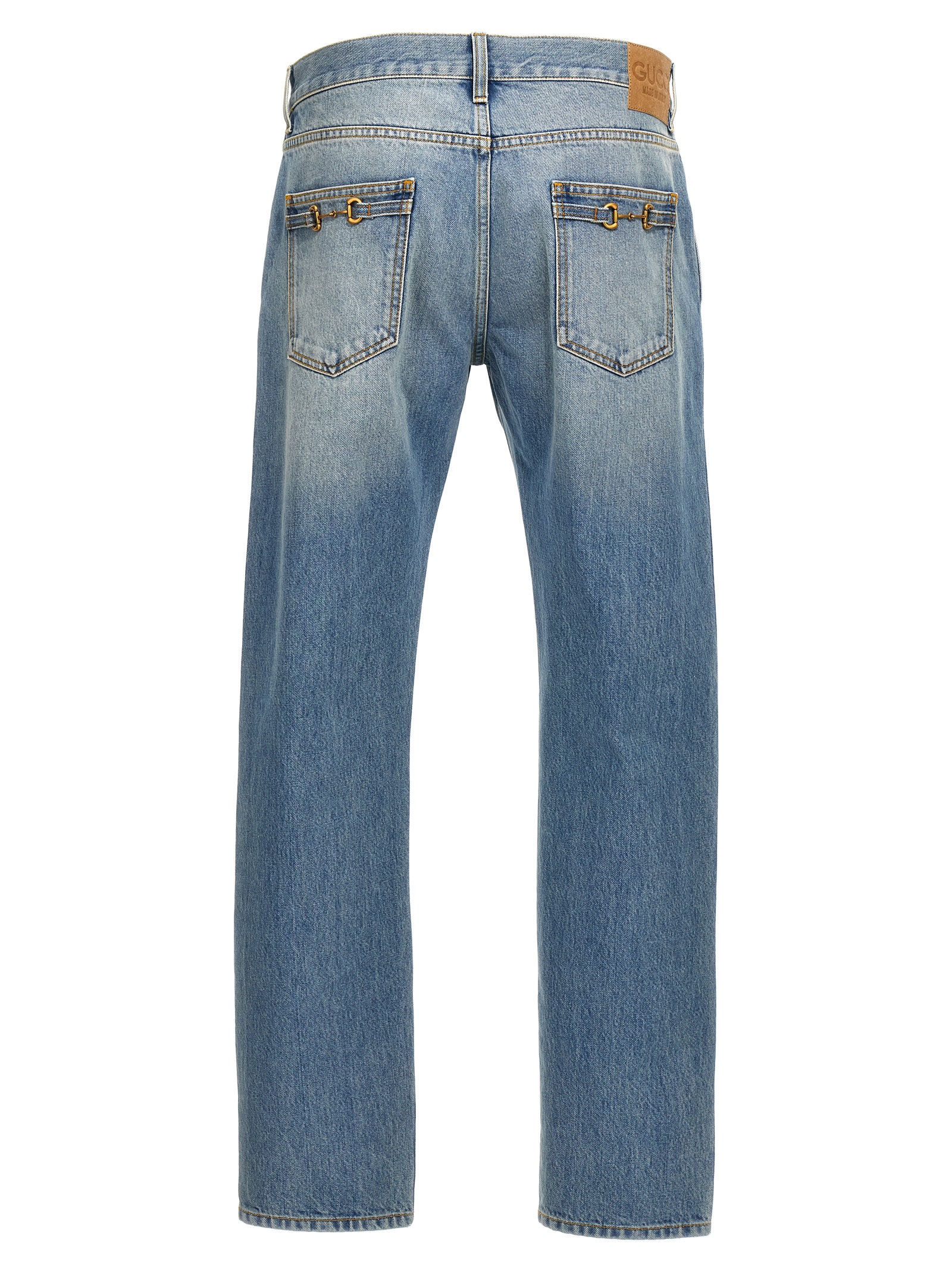 Shop Gucci Morsetto Jeans In Light Blue
