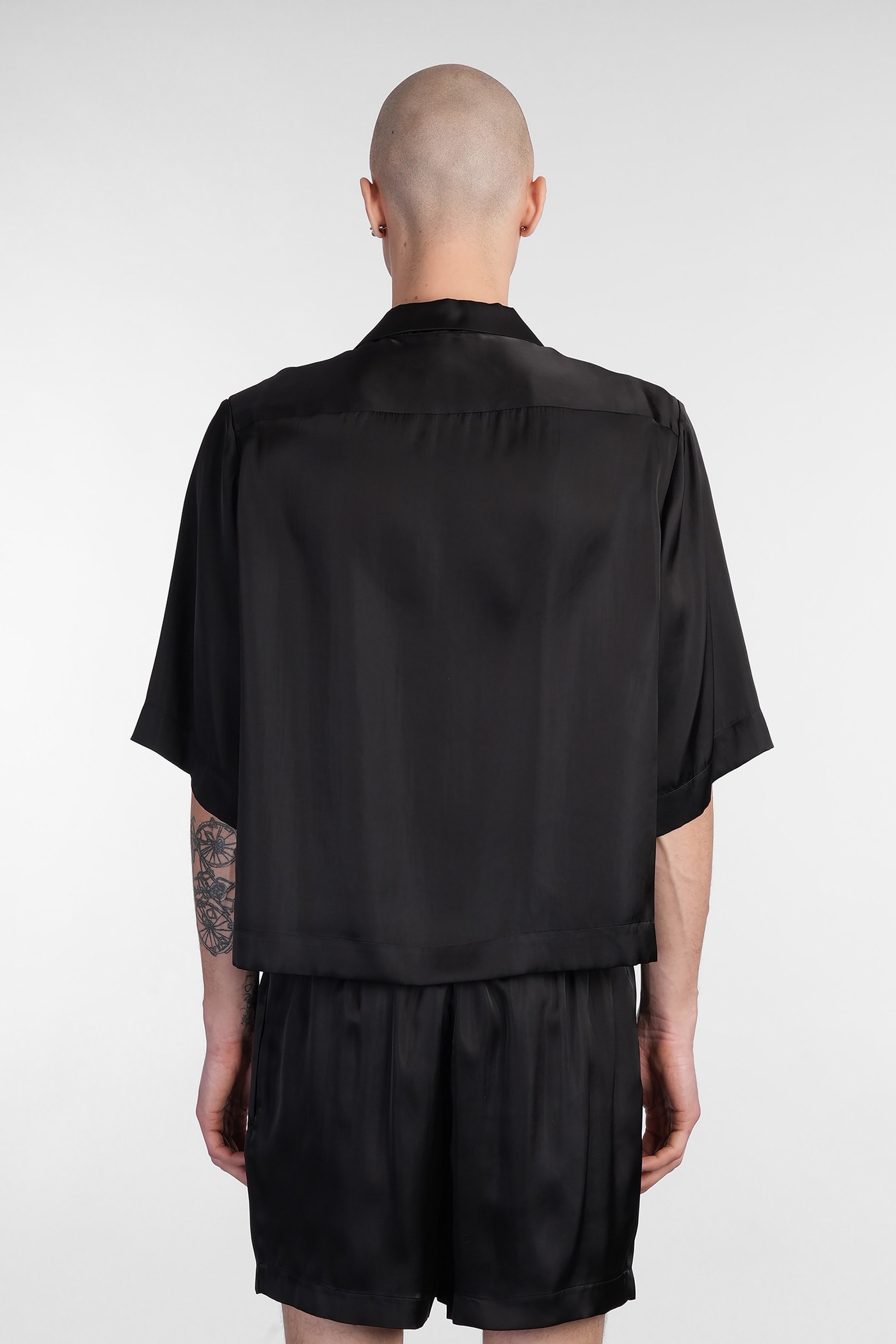 Sapio N 38 Shirt In Black Triacetate In Black