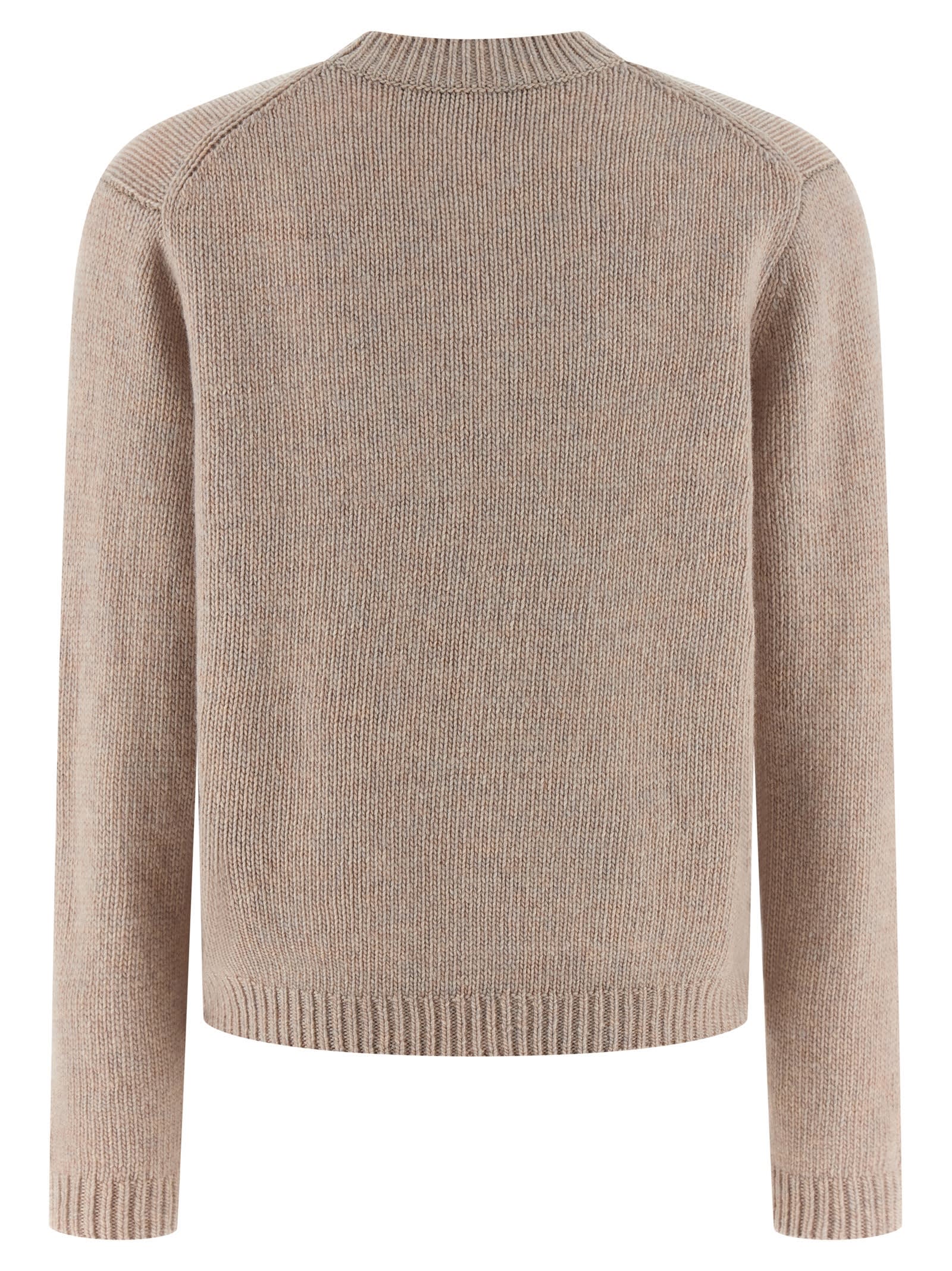 Maison Kitsuné Dressed Fox Intarsia Wool Jumper Knitwear White In Neutral