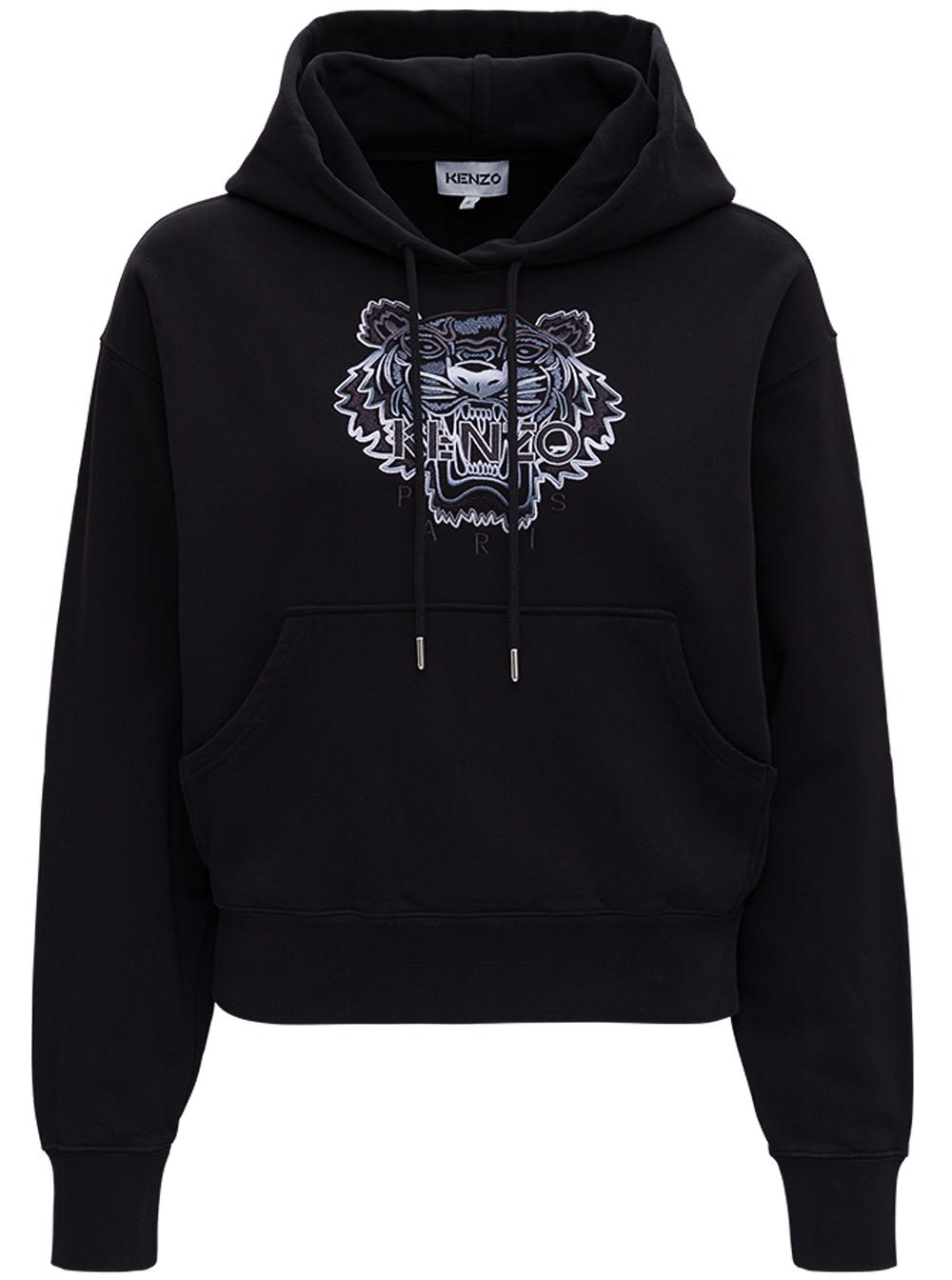 Kenzo Jersey Hoodie With Tiger Embroidery