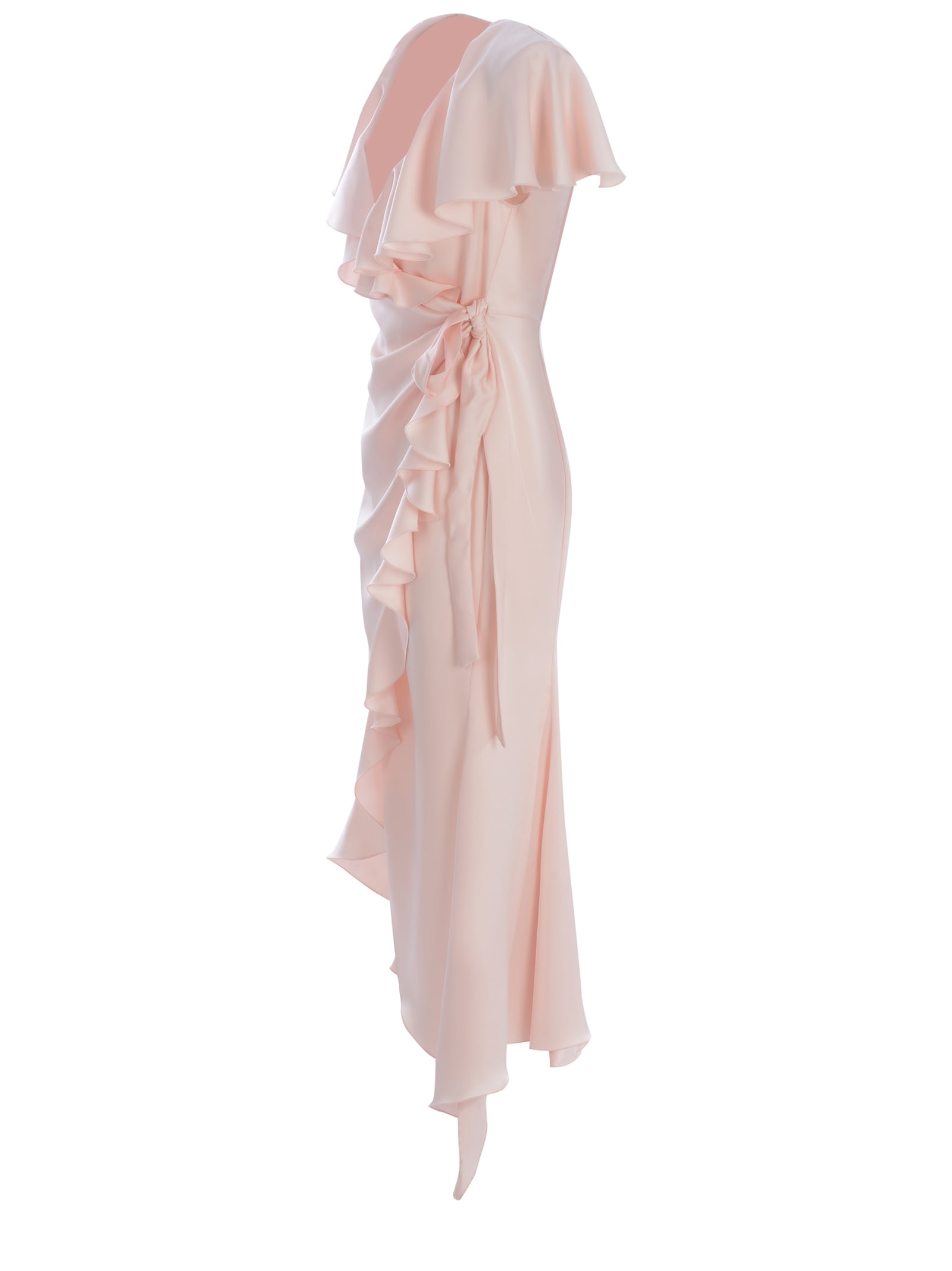 Shop Philosophy Di Lorenzo Serafini Dress Wrap Philosophy Made Of Satin In Rosa