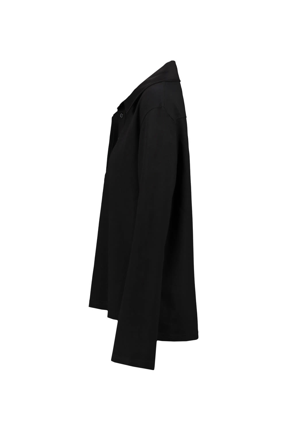 Shop Courrèges Piqué Polo Shirt In Black