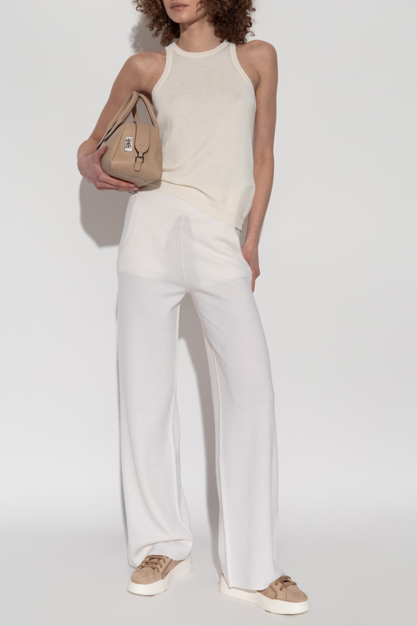Max Mara Knitted Tank Top In Ivory