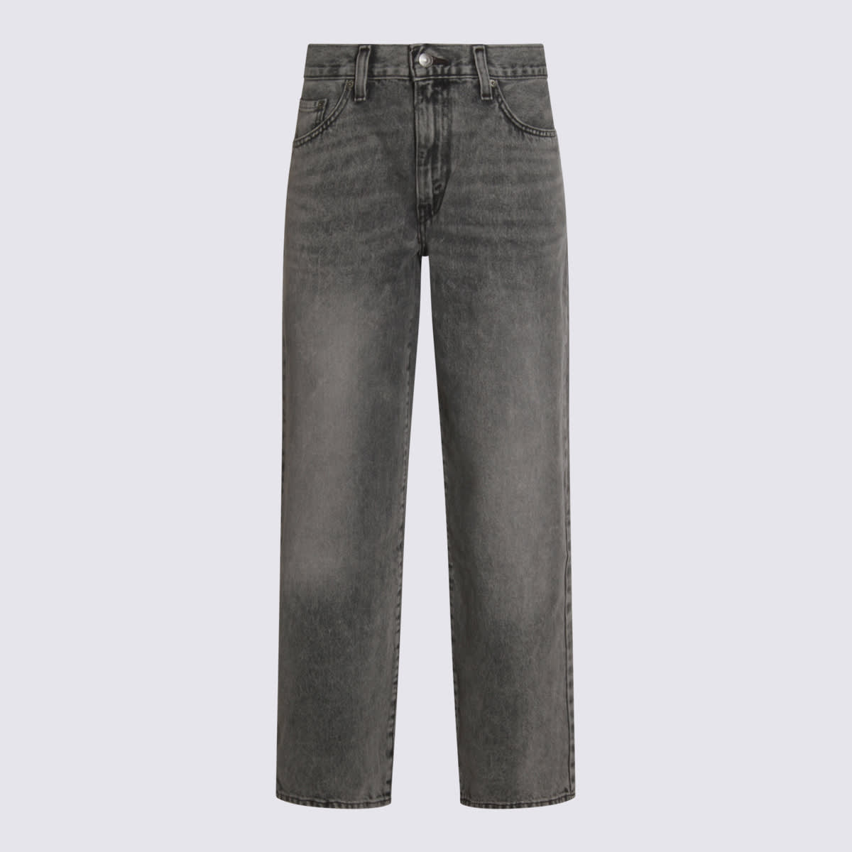 Grey Cotton Denim Jeans