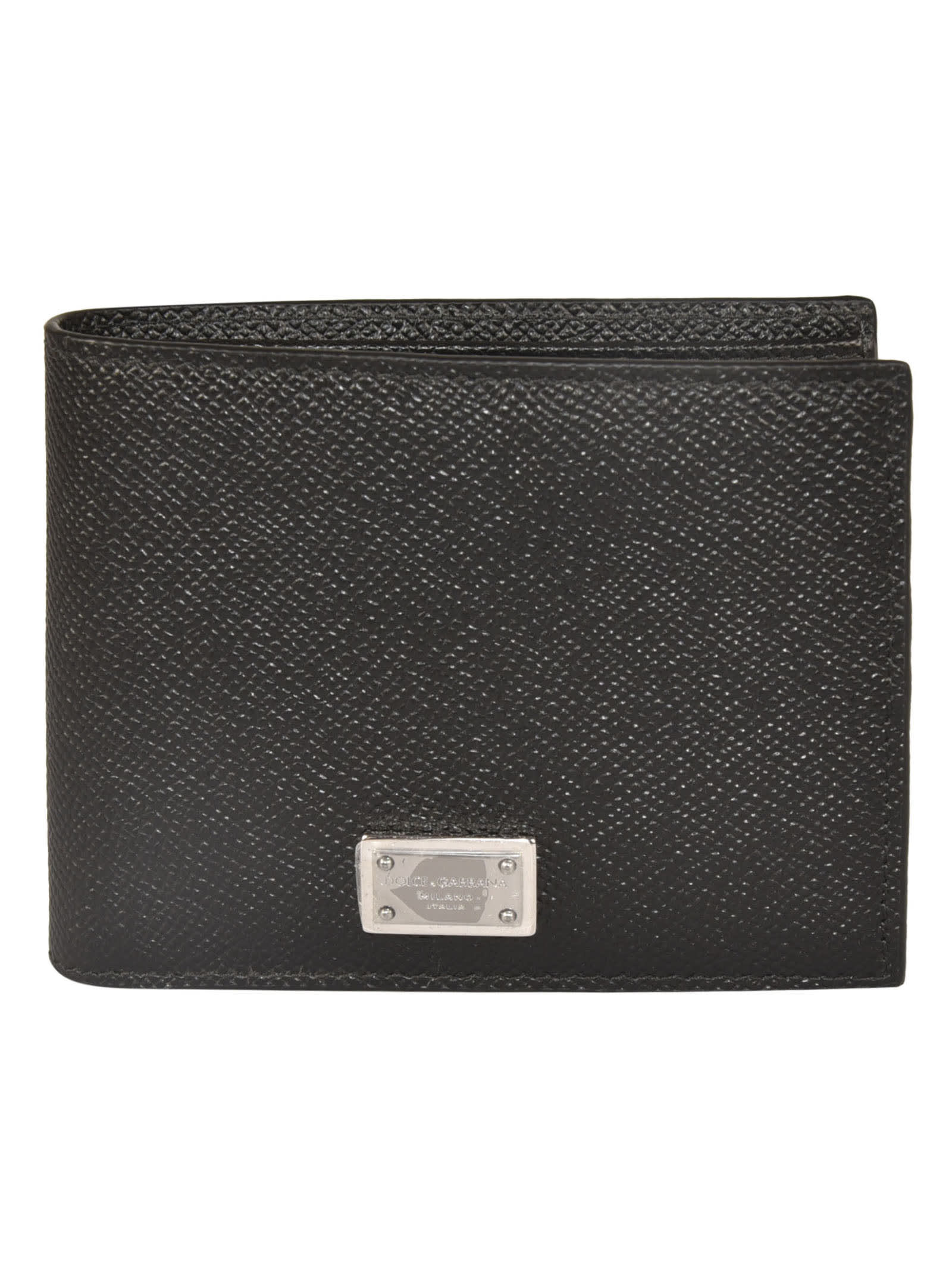 Shop Dolce & Gabbana Logo Plaque Bifold Wallet In Black