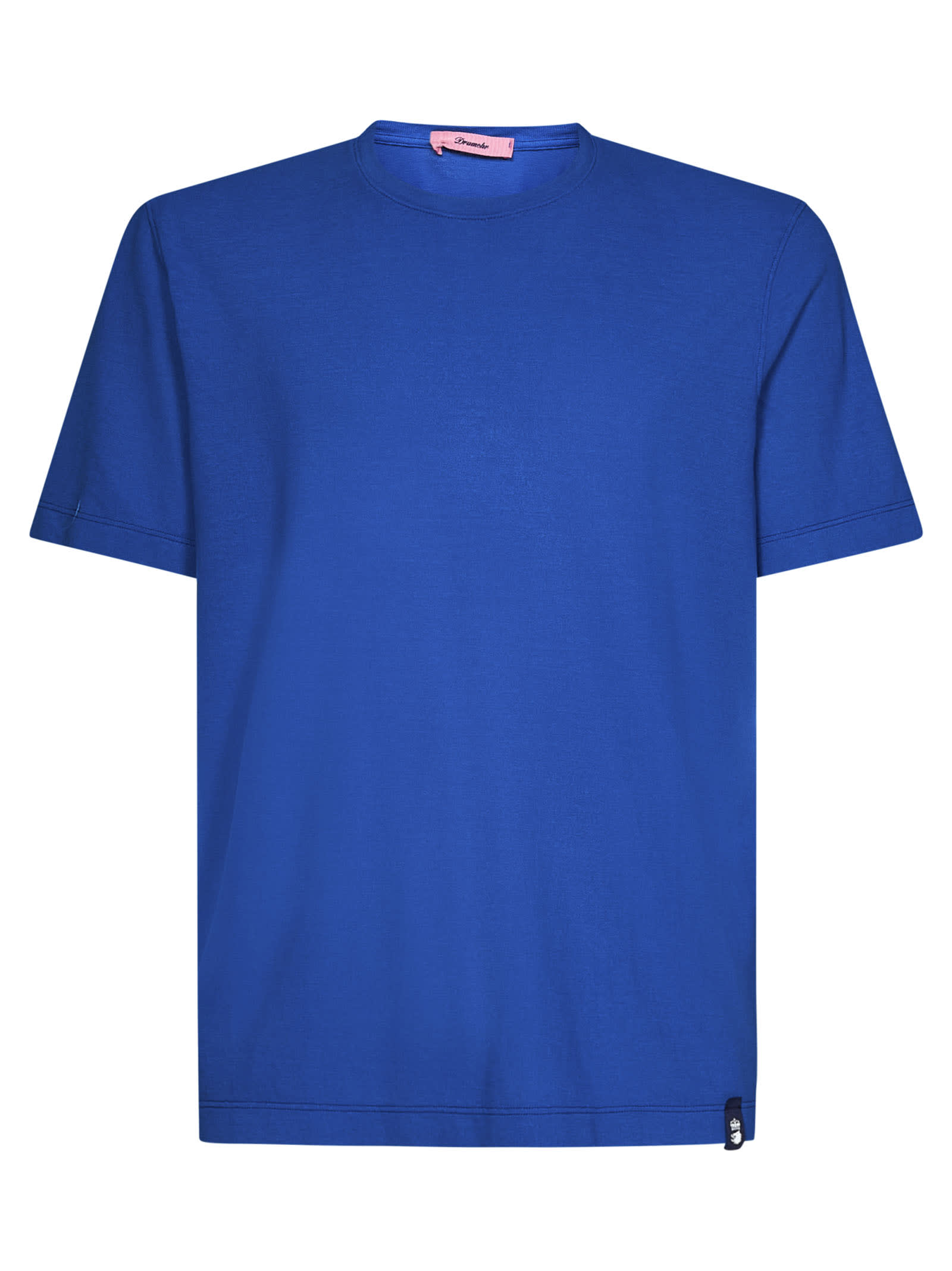 Shop Drumohr T-shirt In Royal Blue