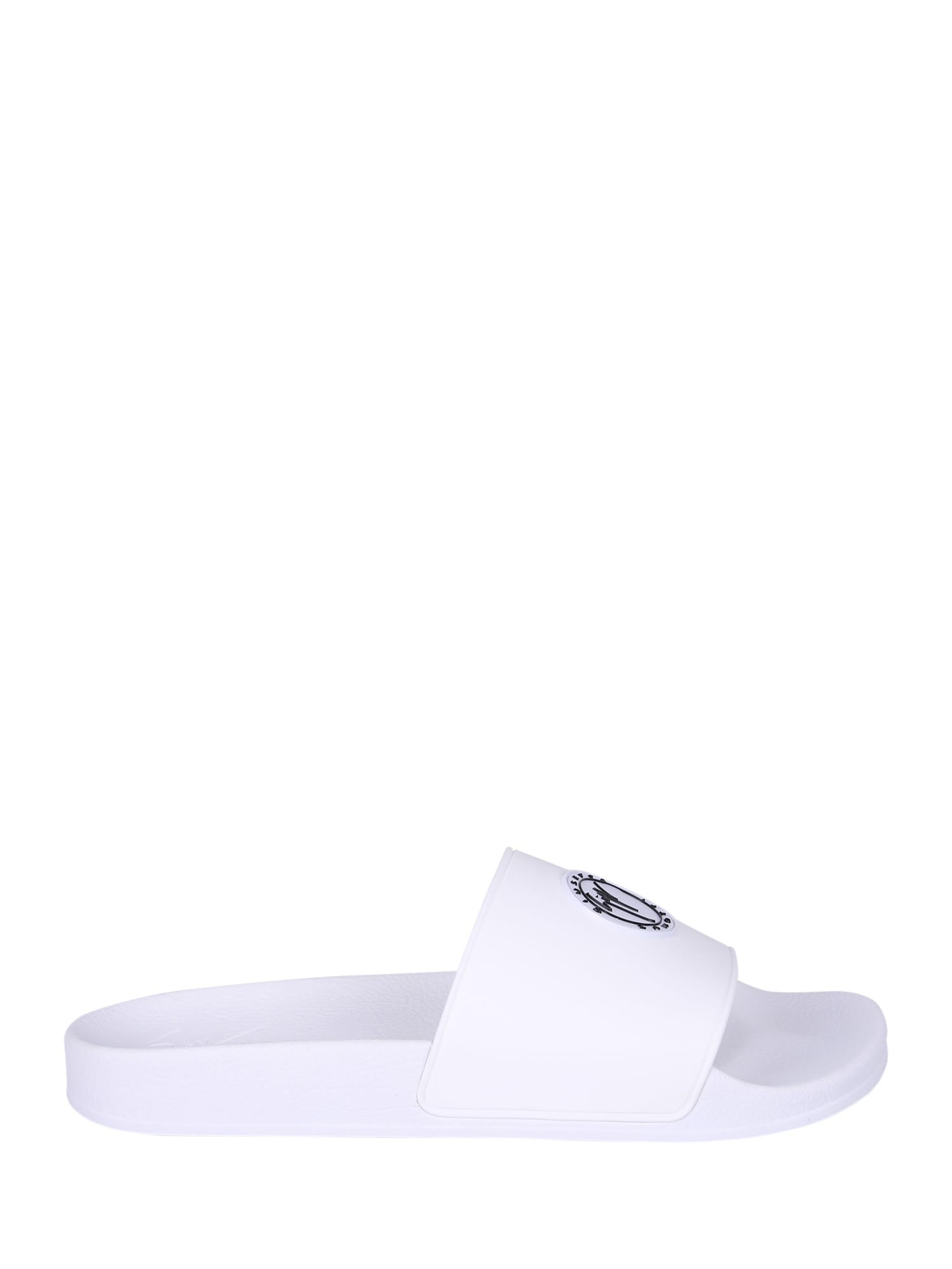 Giuseppe Zanotti Branded Slide Sandals In White