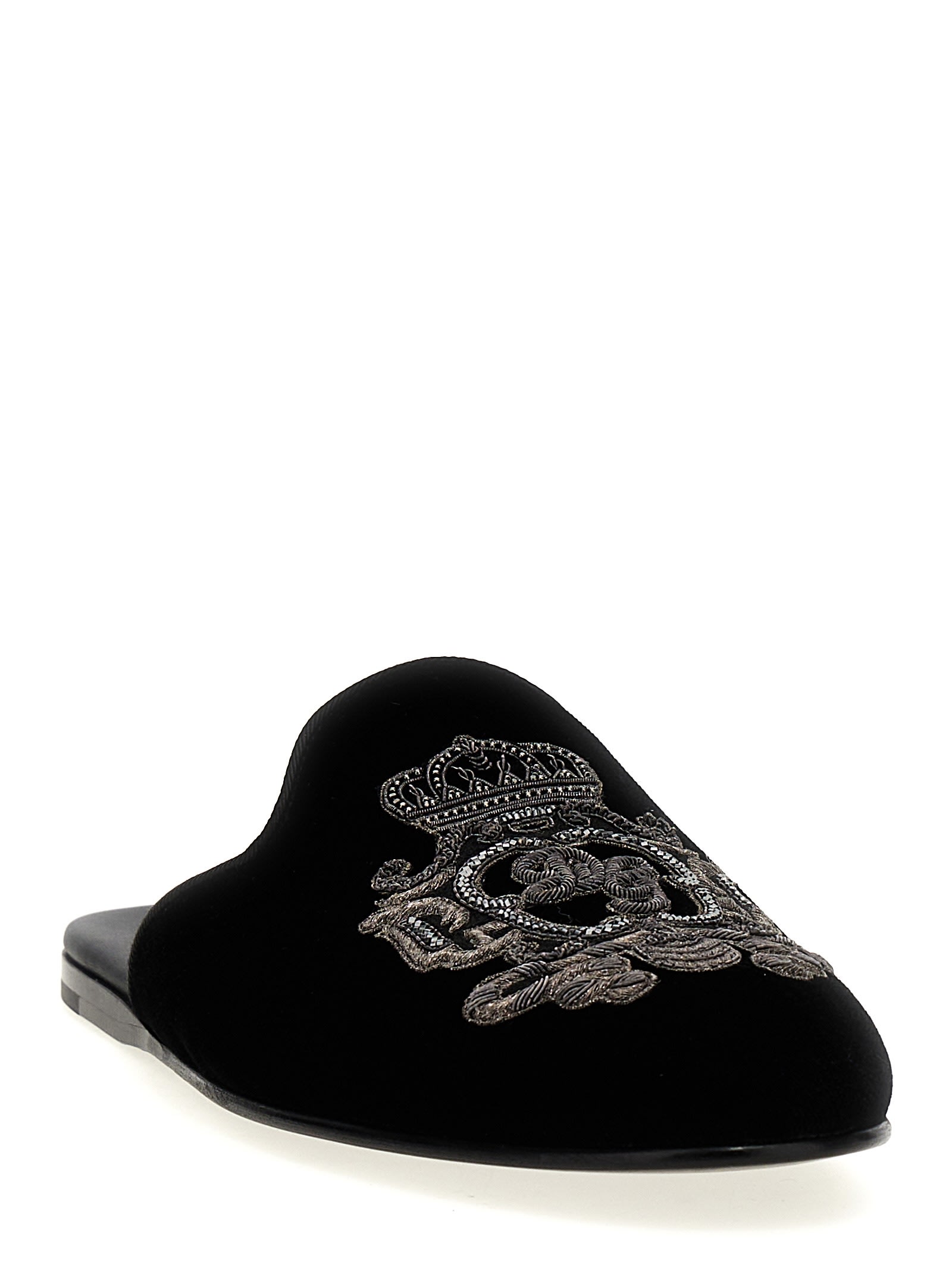 Dolce & Gabbana Slipper Blsaone In Black