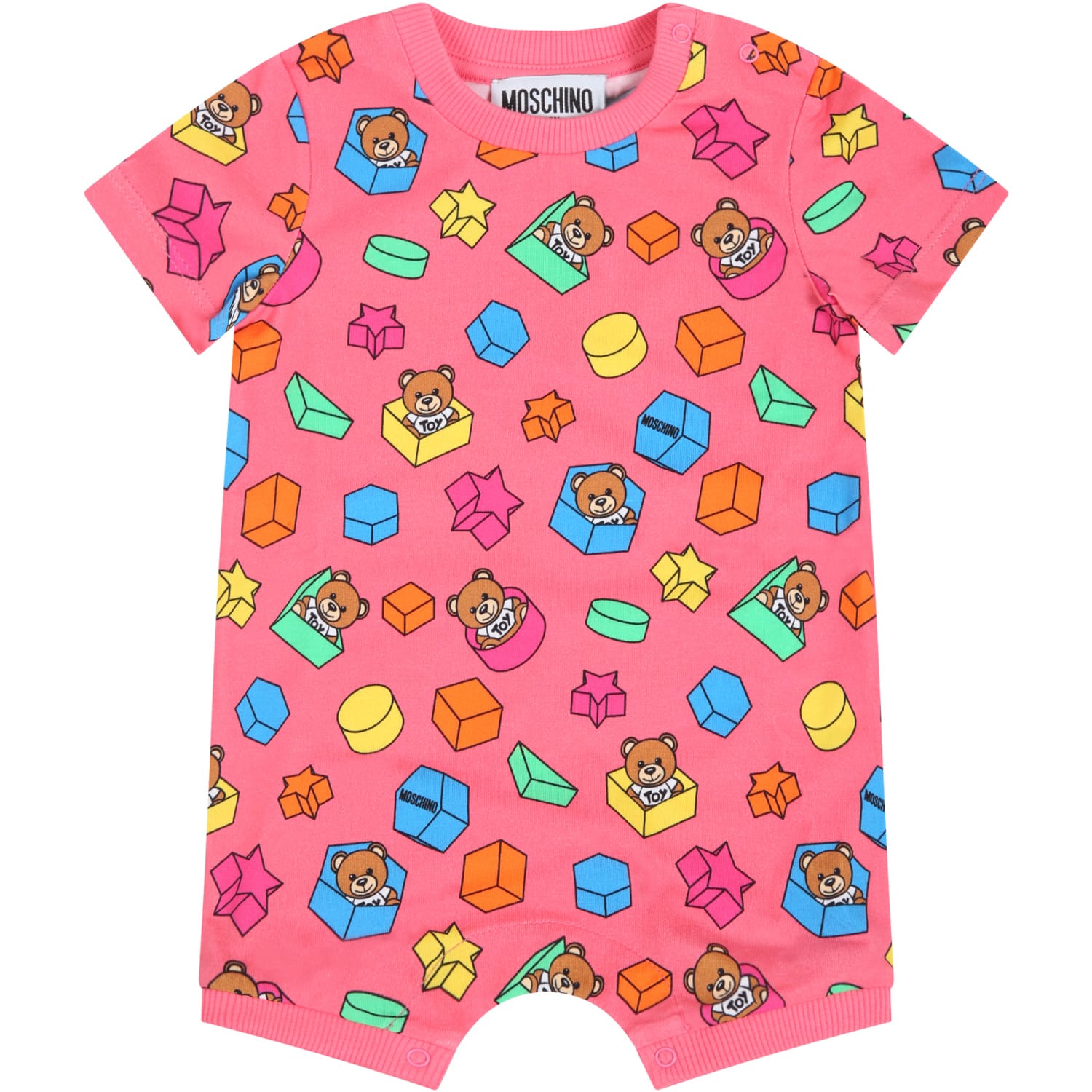 Moschino Pink Romper For Babygirl